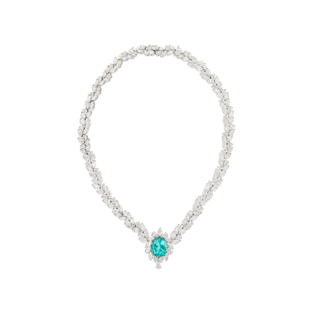 Tourmaline and Diamond Necklace