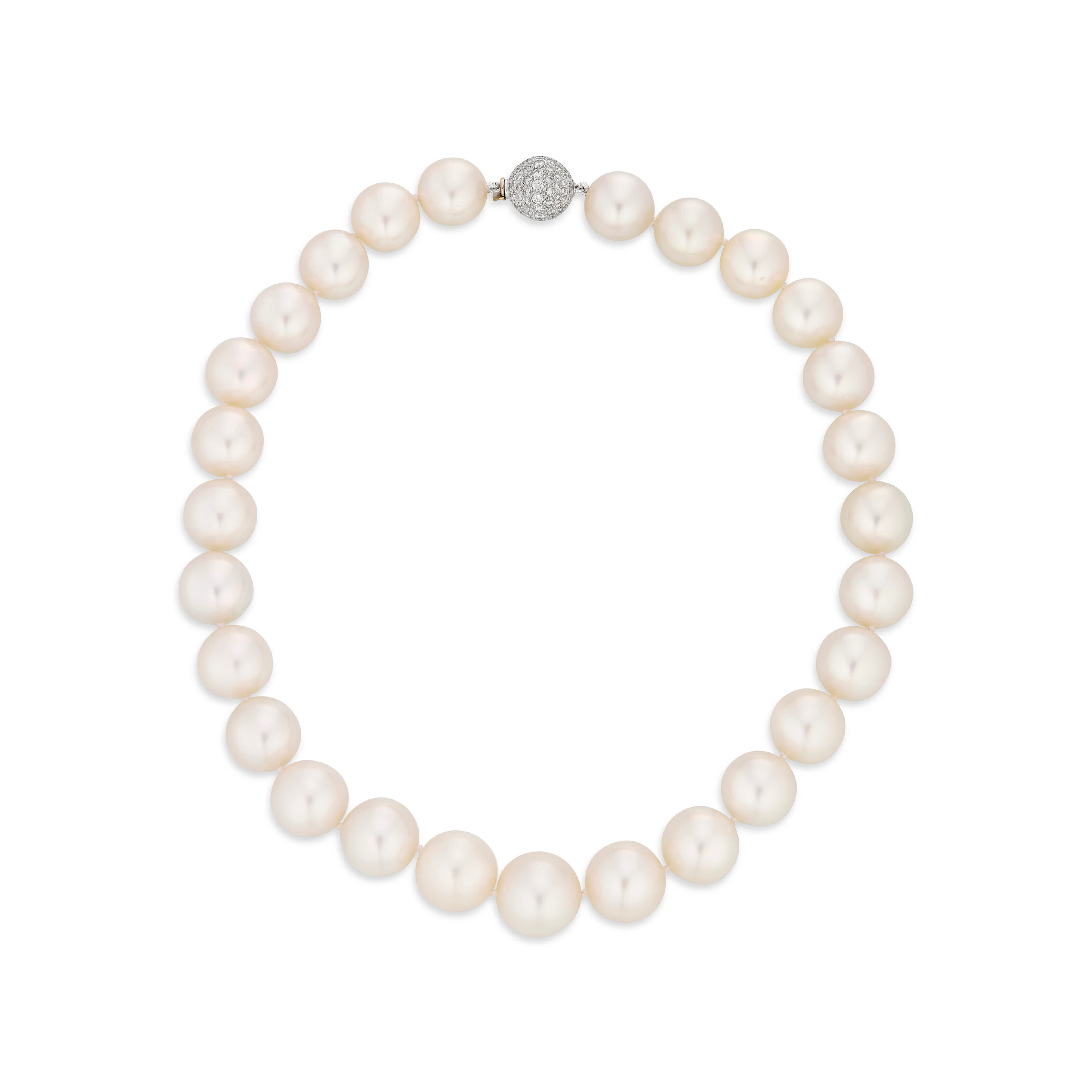 Cultured Pearl and Diamond Necklace