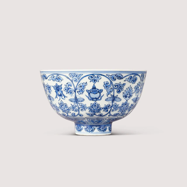 A Rare Blue and White ‘ Bajixiang ’ Bowl