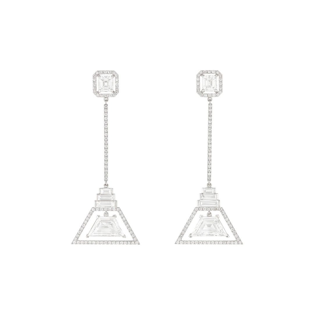 Diamond Pendant Earrings