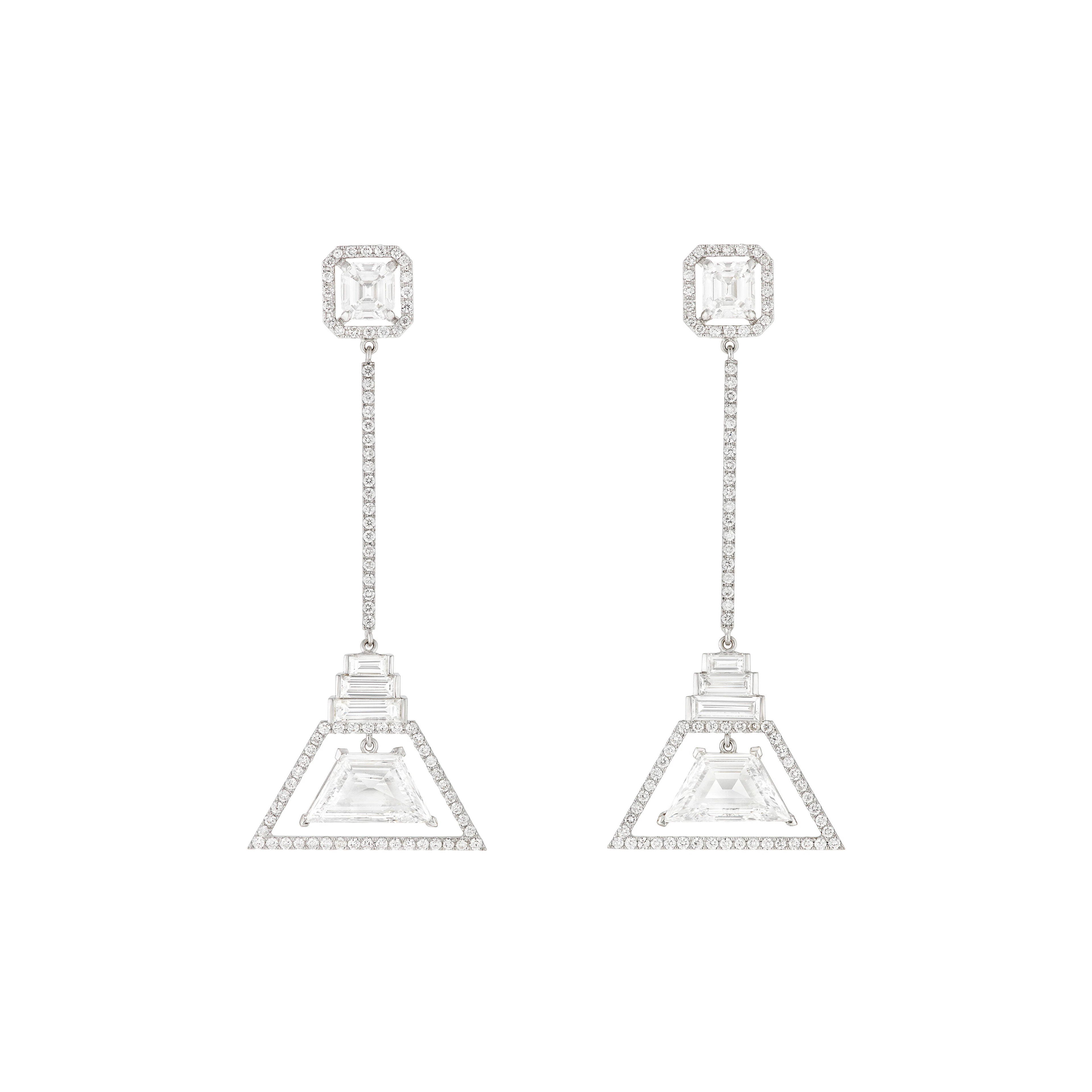 Diamond Pendant Earrings