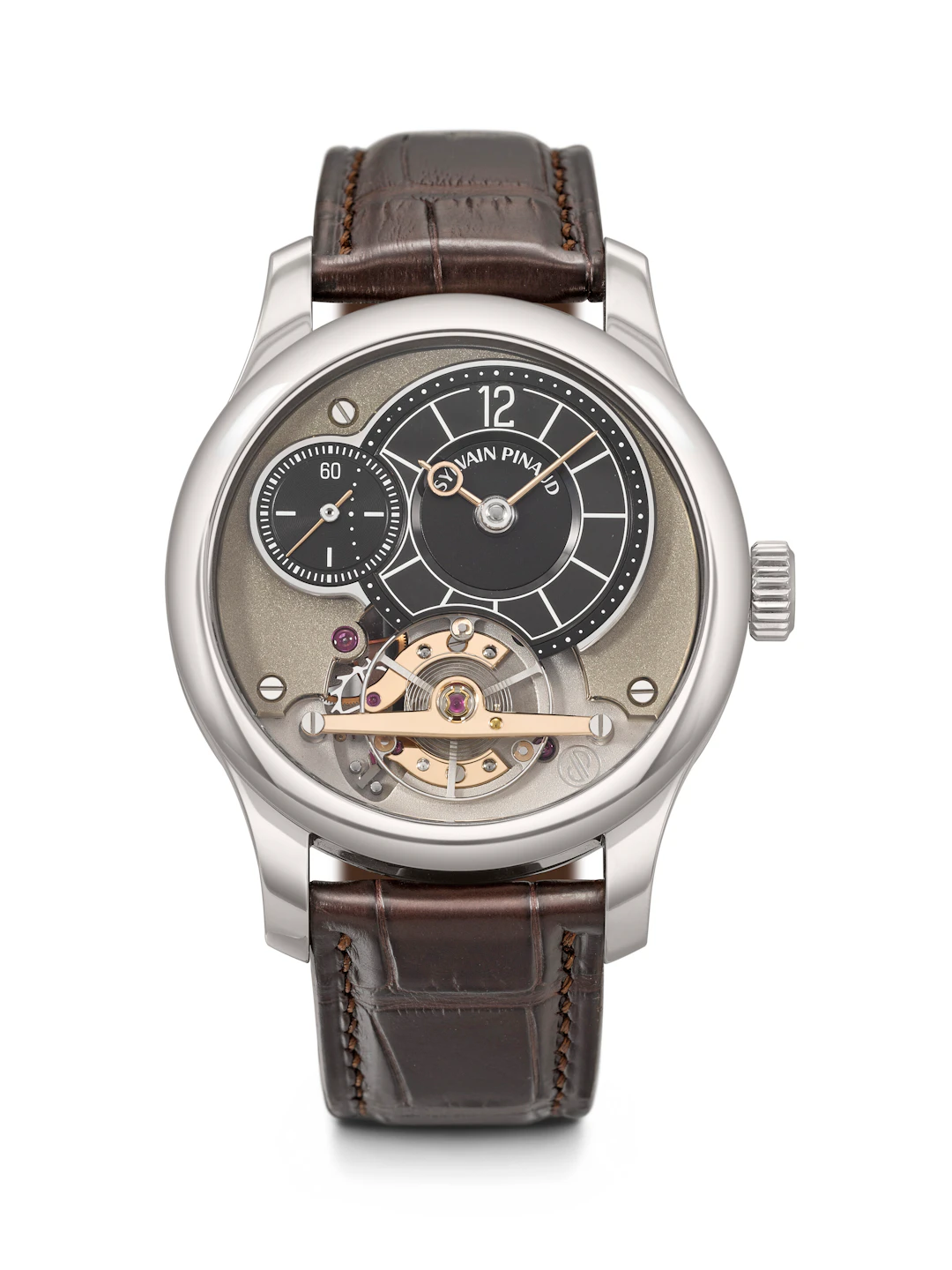 Sylvain Pinaud. A Unique and Highly Attractive Platinum Wristwatch