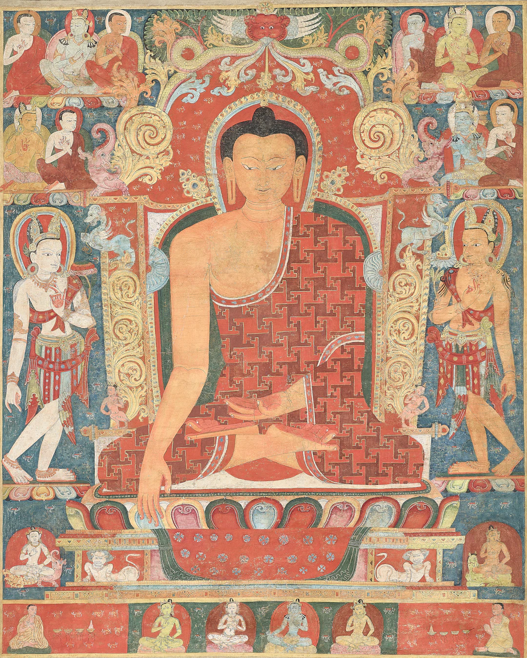 A Thangka of Shakyamuni Buddha