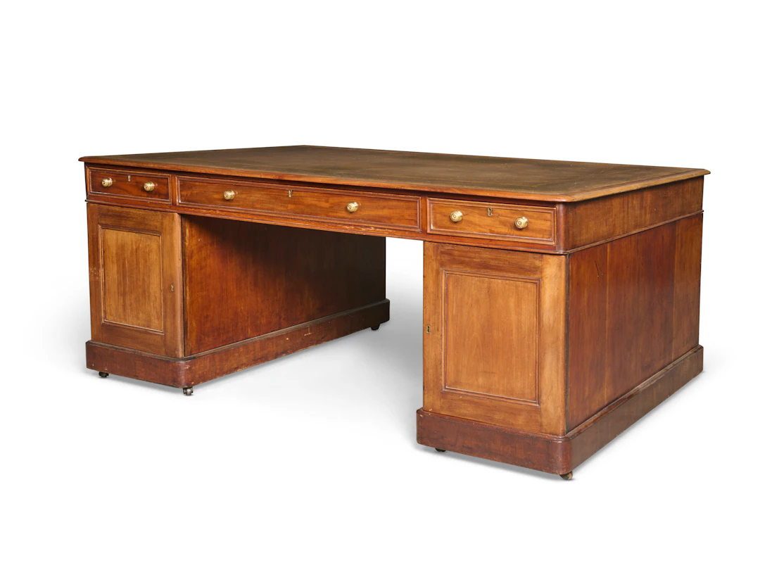 An Early Victorian Mahogany Partners Desk