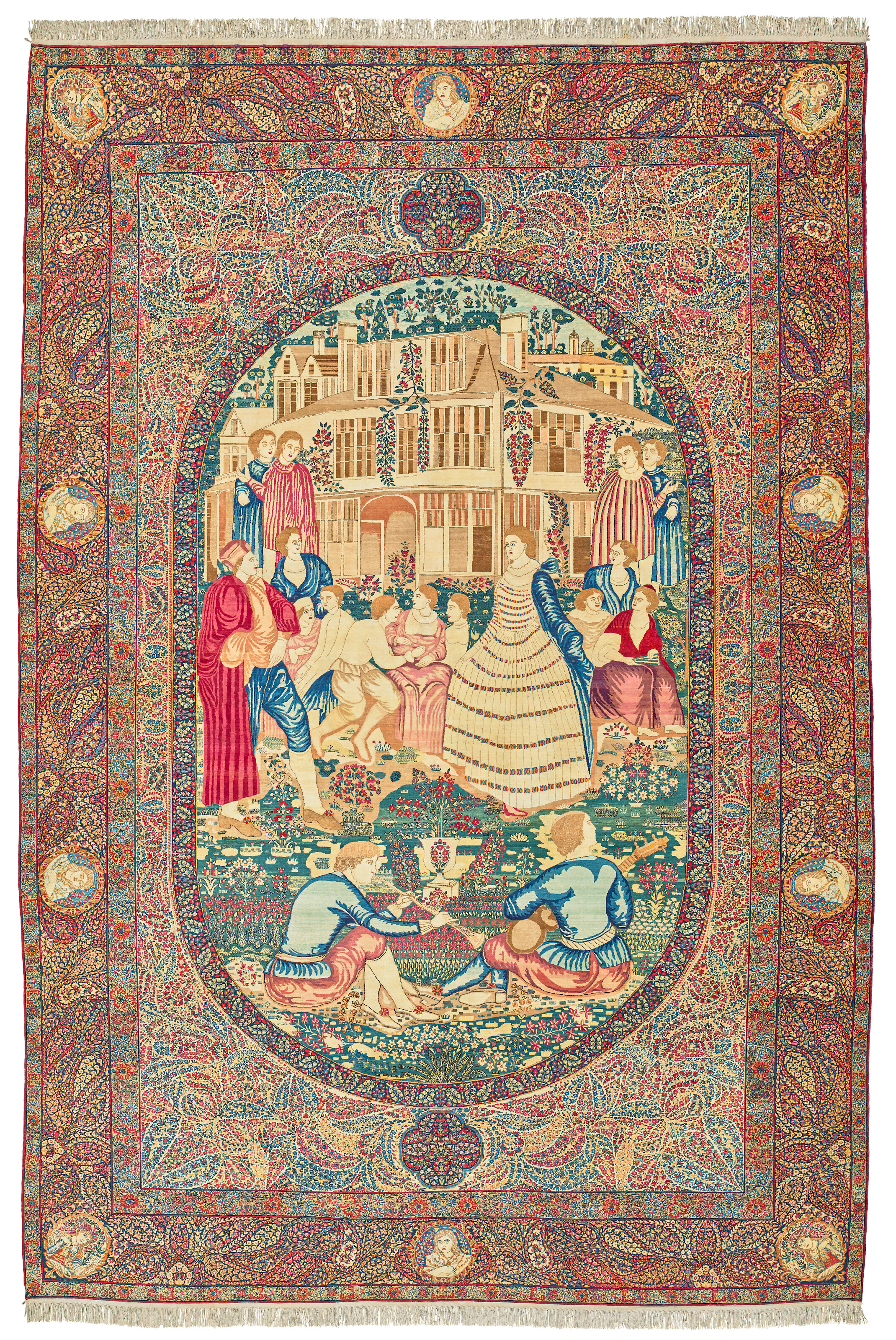 A Pictorial Kirman Carpet
