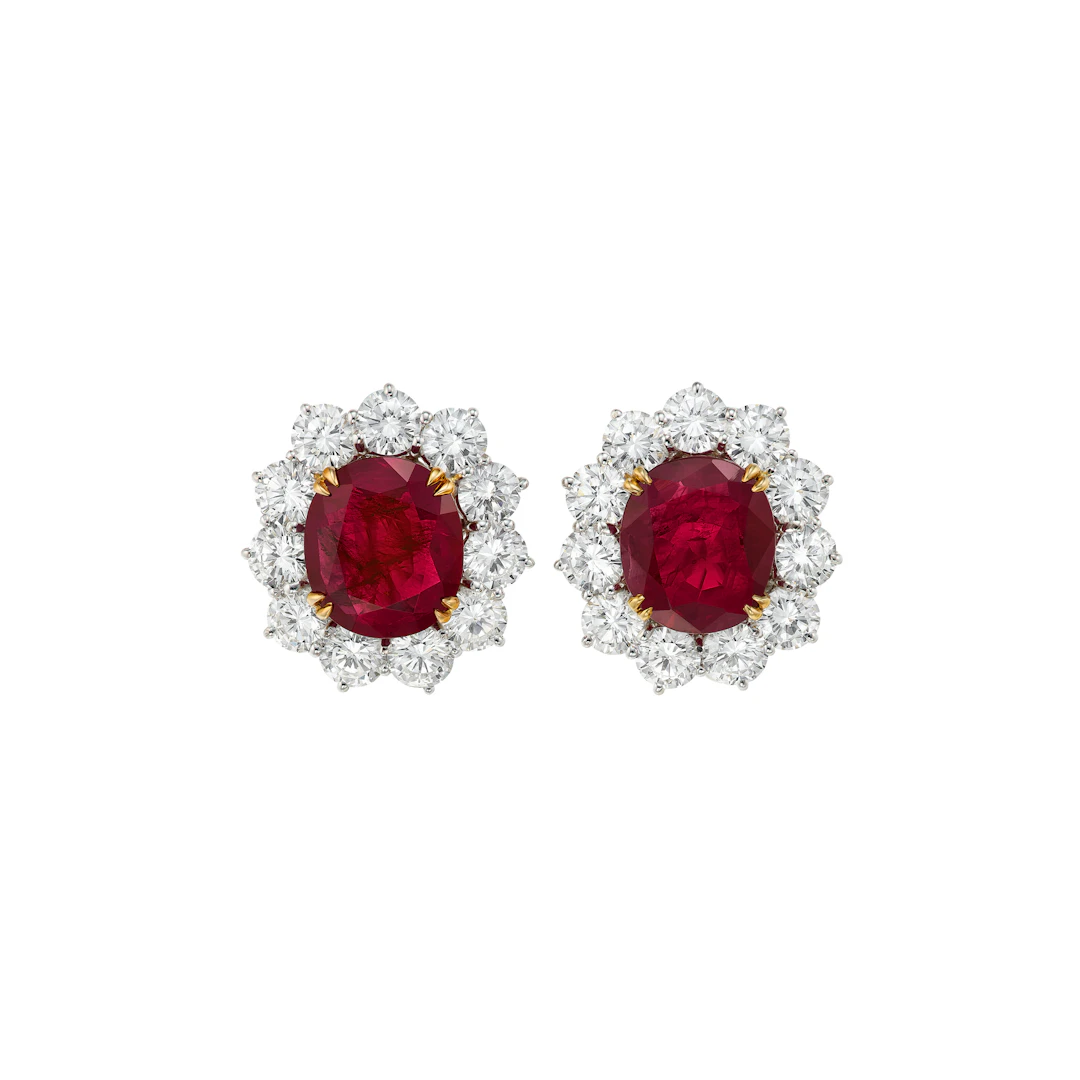Ruby and Diamond Earrings