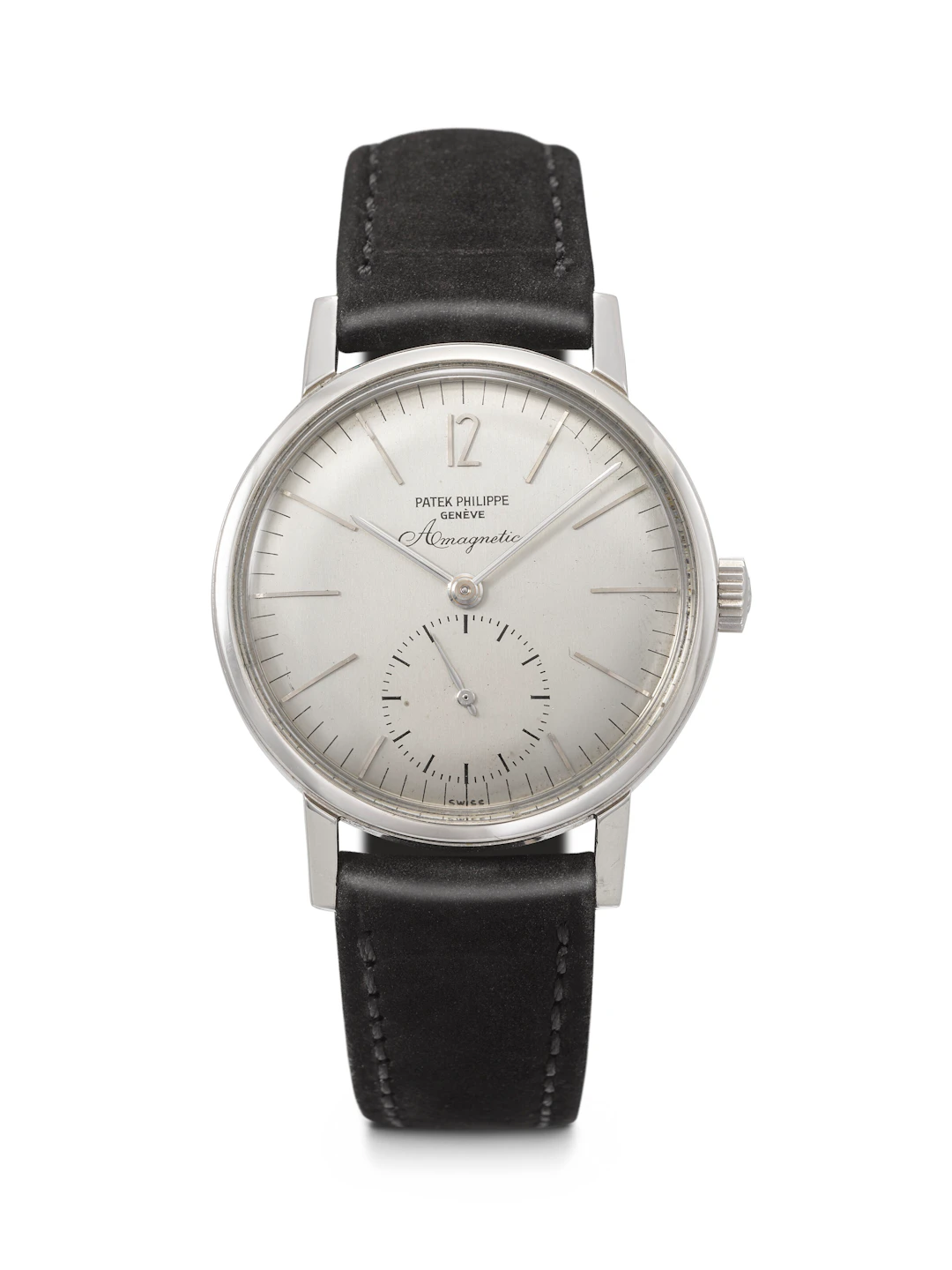 Patek Philippe. A Very Rare and Desirable Stainless Steel Amagnetic Wristwatch
