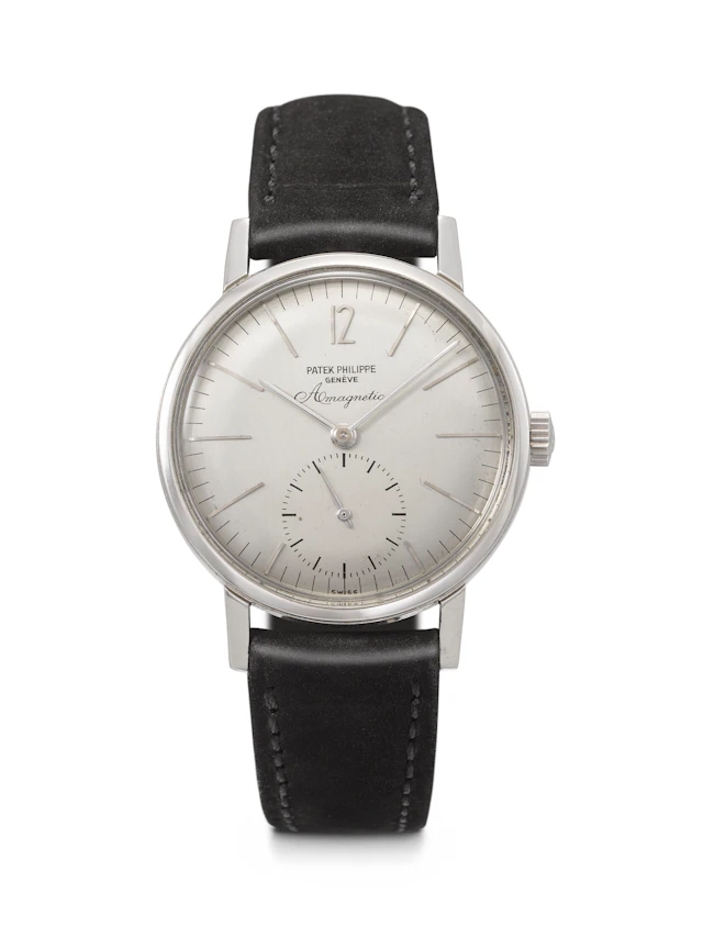 Patek Philippe. A Very Rare and Desirable Stainless Steel Amagnetic Wristwatch