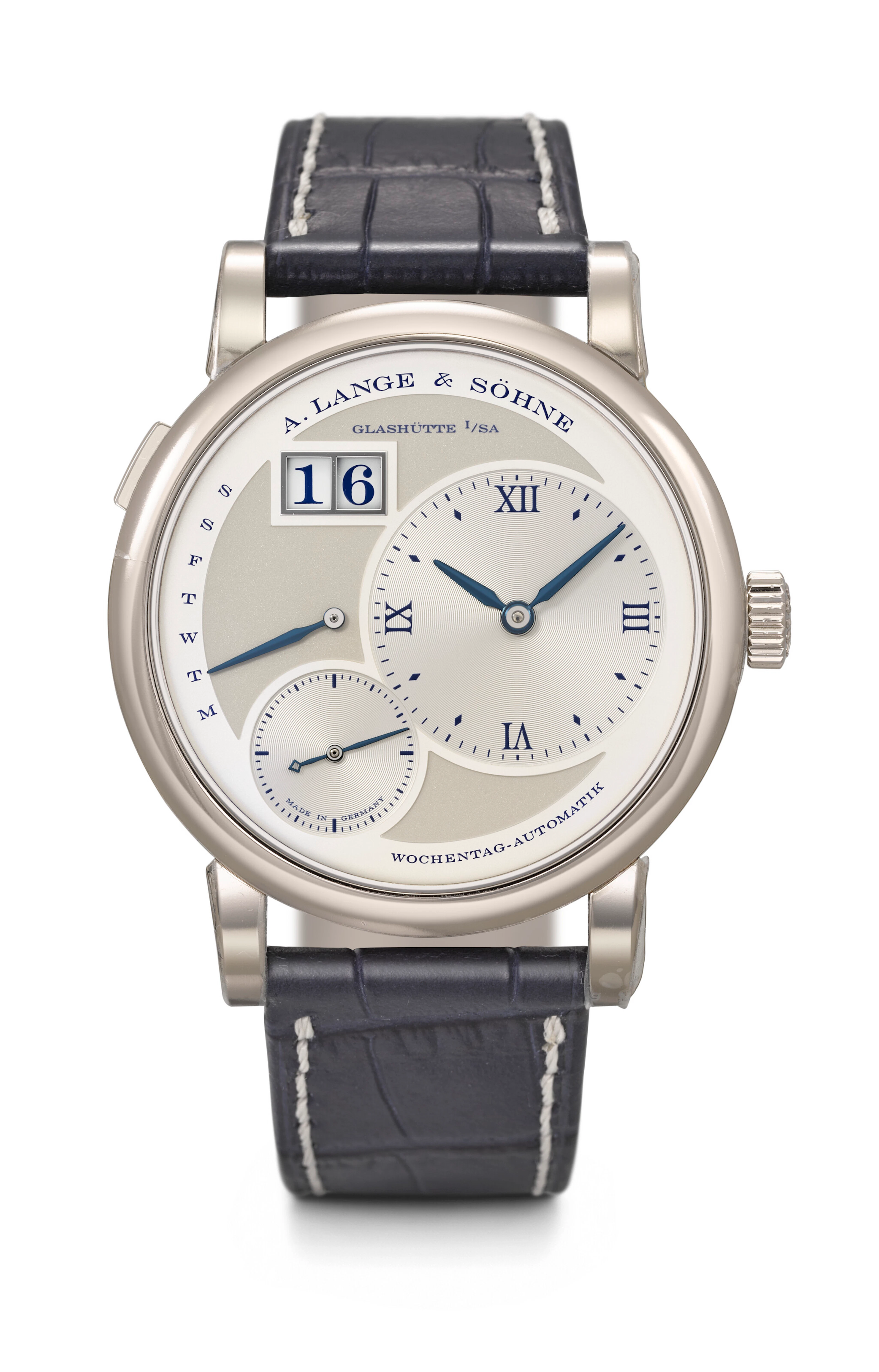 A. Lange & söhne. An Attractive 18K White Gold Limited Edition Automatic