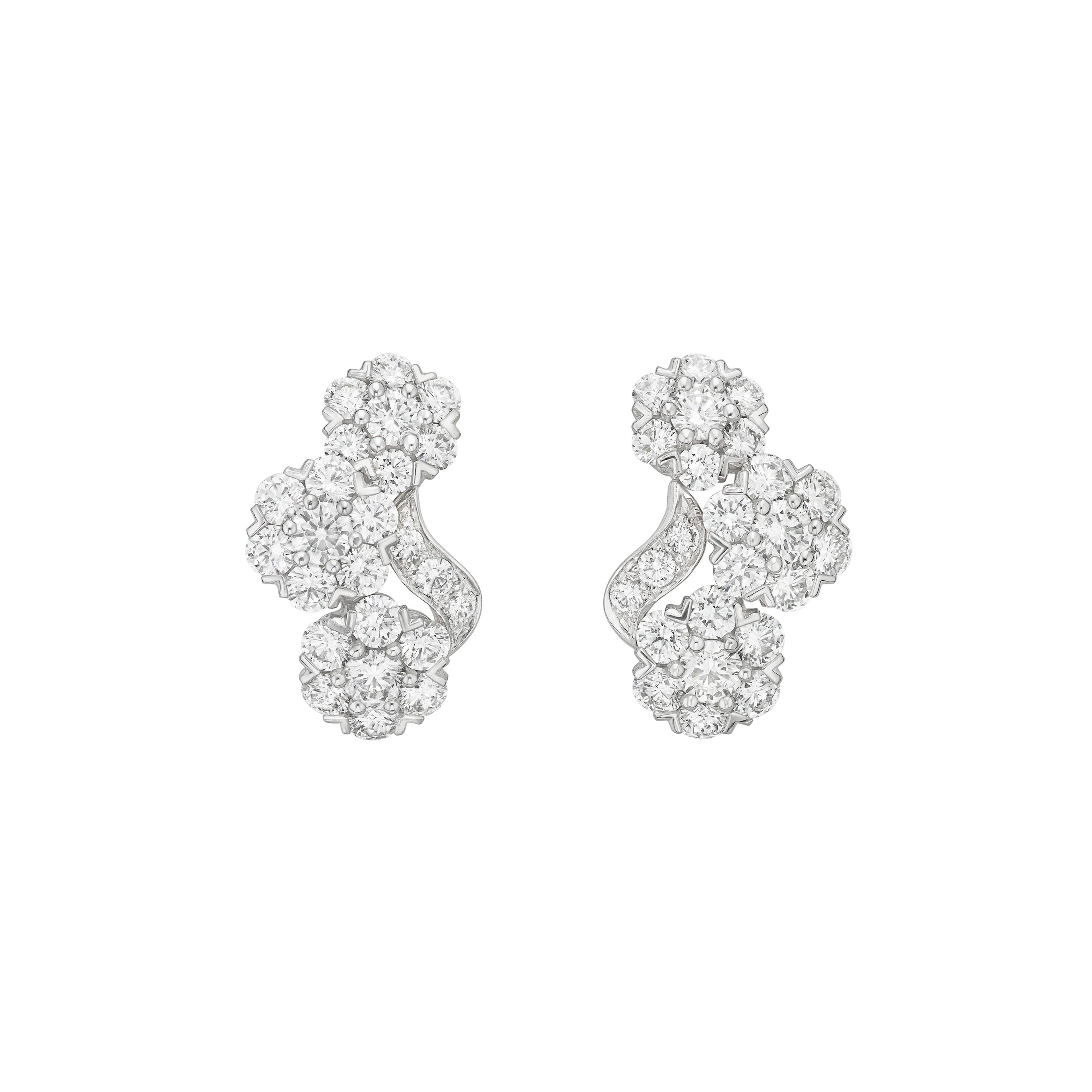 Van Cleef & Arpels Diamond 'Snowflake' Earrings