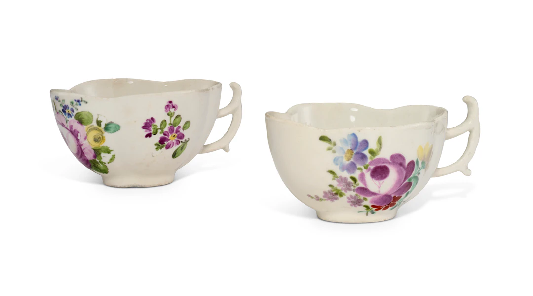 Two Russian Porcelain Tea Cups