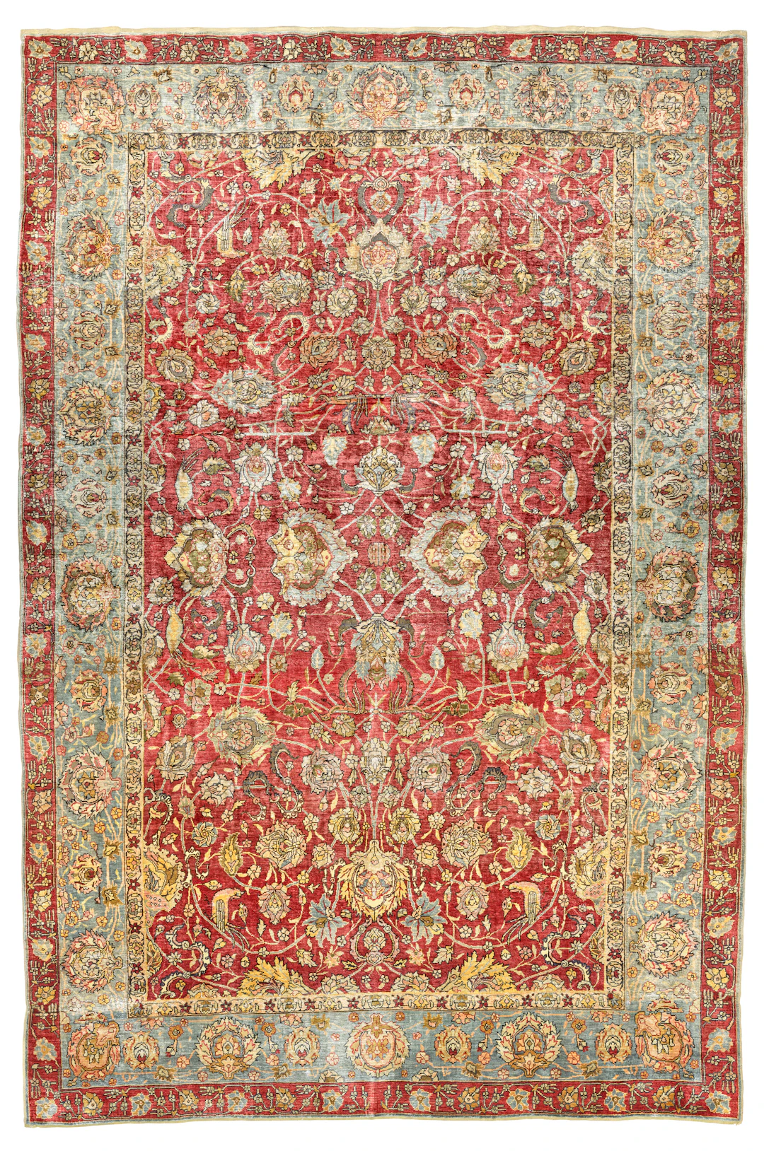 A Silk and Metal-Thread Koum Kapi Rug