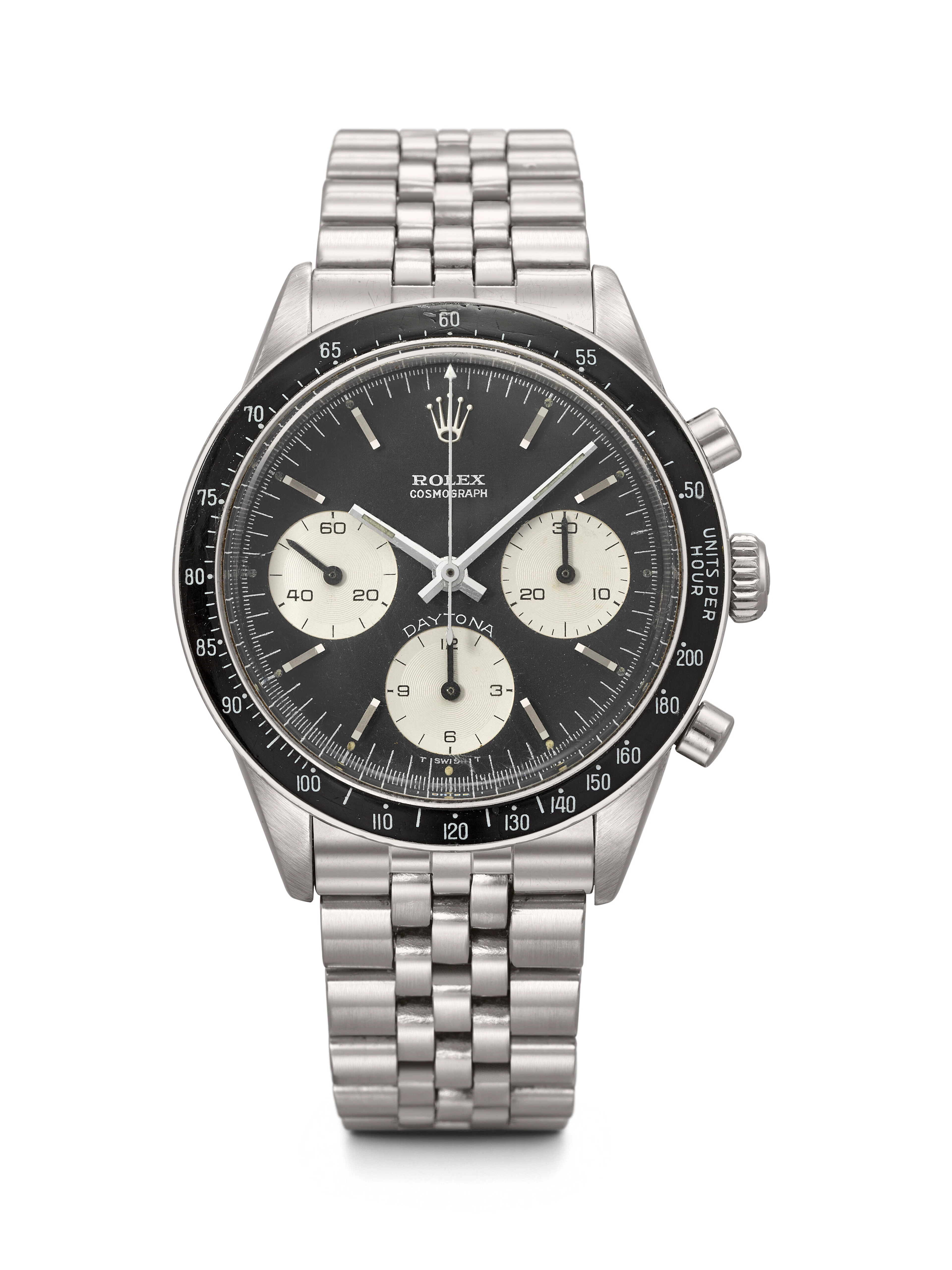 ROLEX. AN ATTRACTIVE STAINLESS STEEL CHRONOGRAPH WRISTWATCH WITH BRACELET