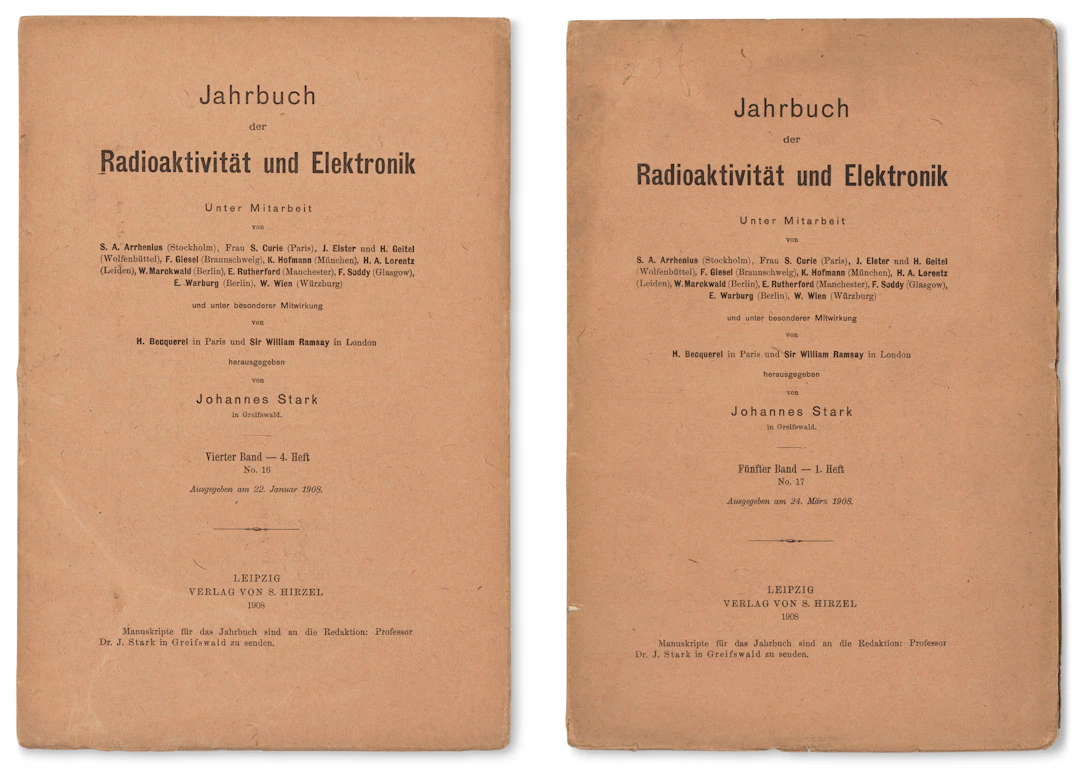 "Über Das Relativitätsprinzip Und Die Aus Demselben Gezogenen Folgerungen"