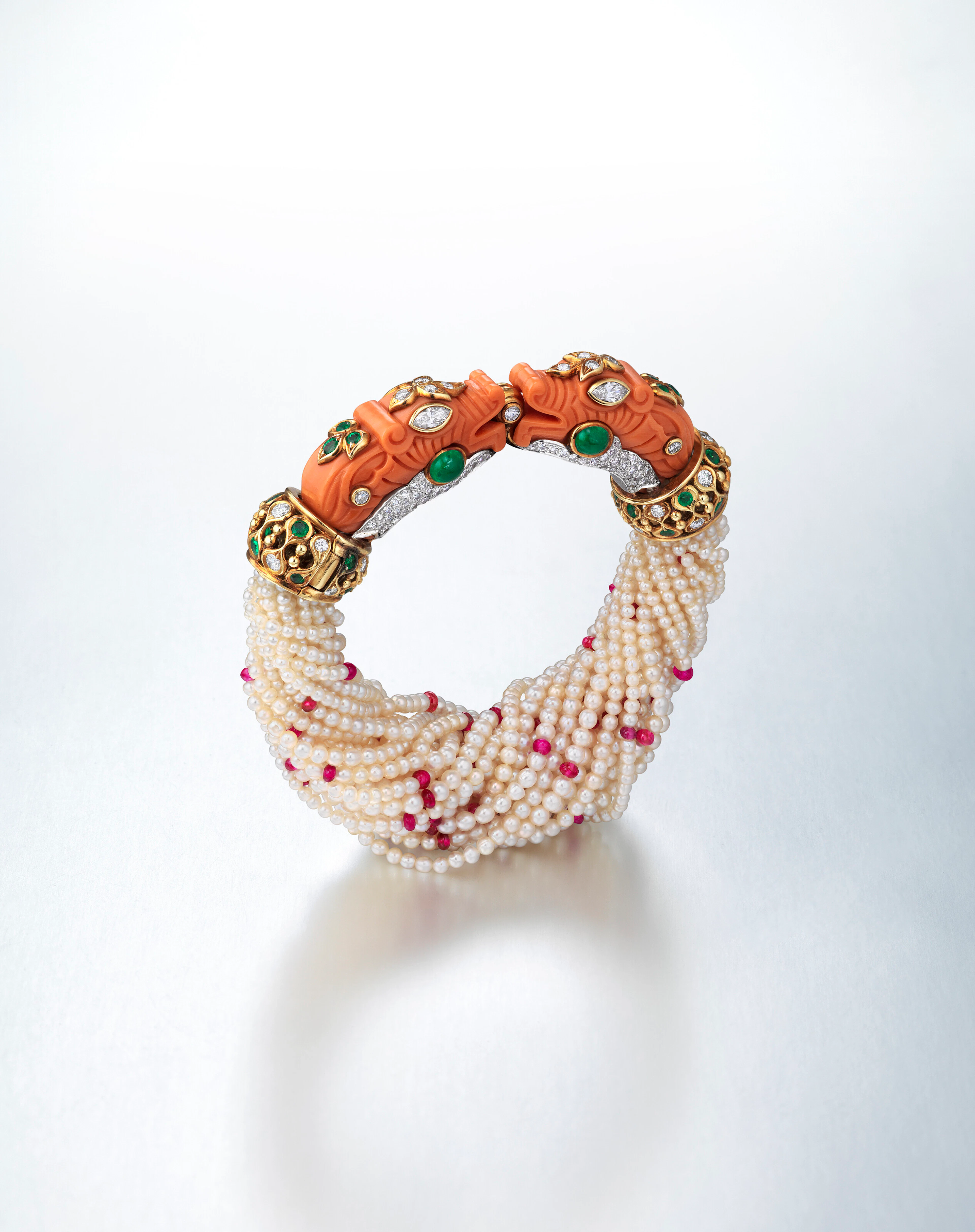 A RARE MULTI-GEM 'CHIMERA/DRAGON HEAD' BRACELET, BY CARTIER