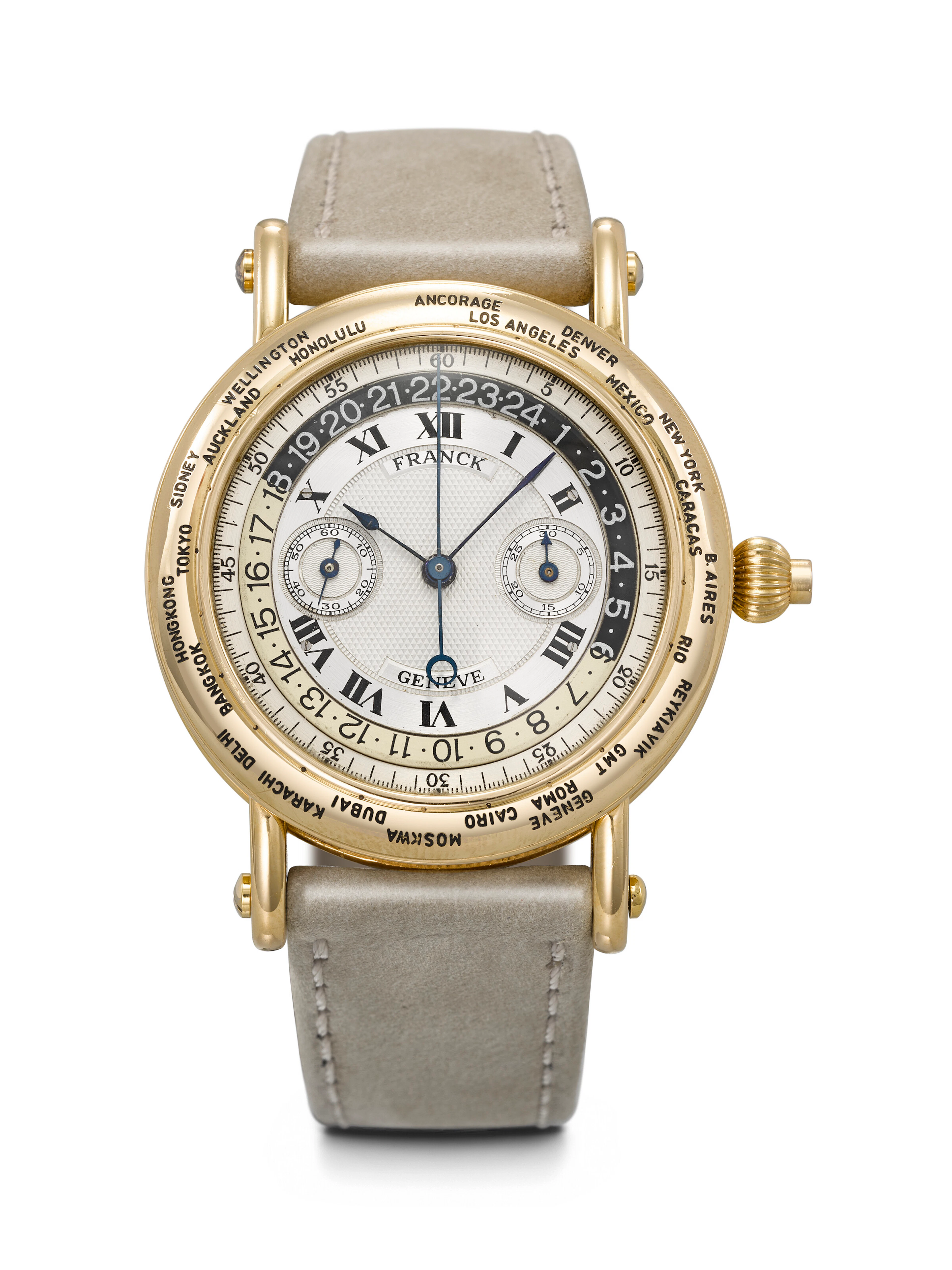 FRANCK MULLER. A HIGHLY IMPORTANT AND EARLY 18K PINK GOLD LIMITED