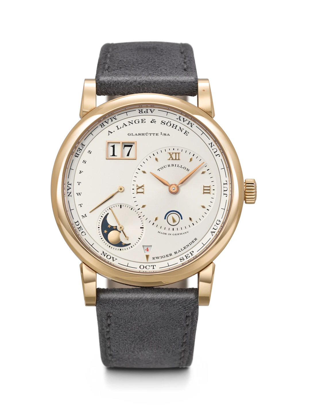 A. Lange & söhne. A Rare and Elegant 18K Pink Gold Automatic Perpetual