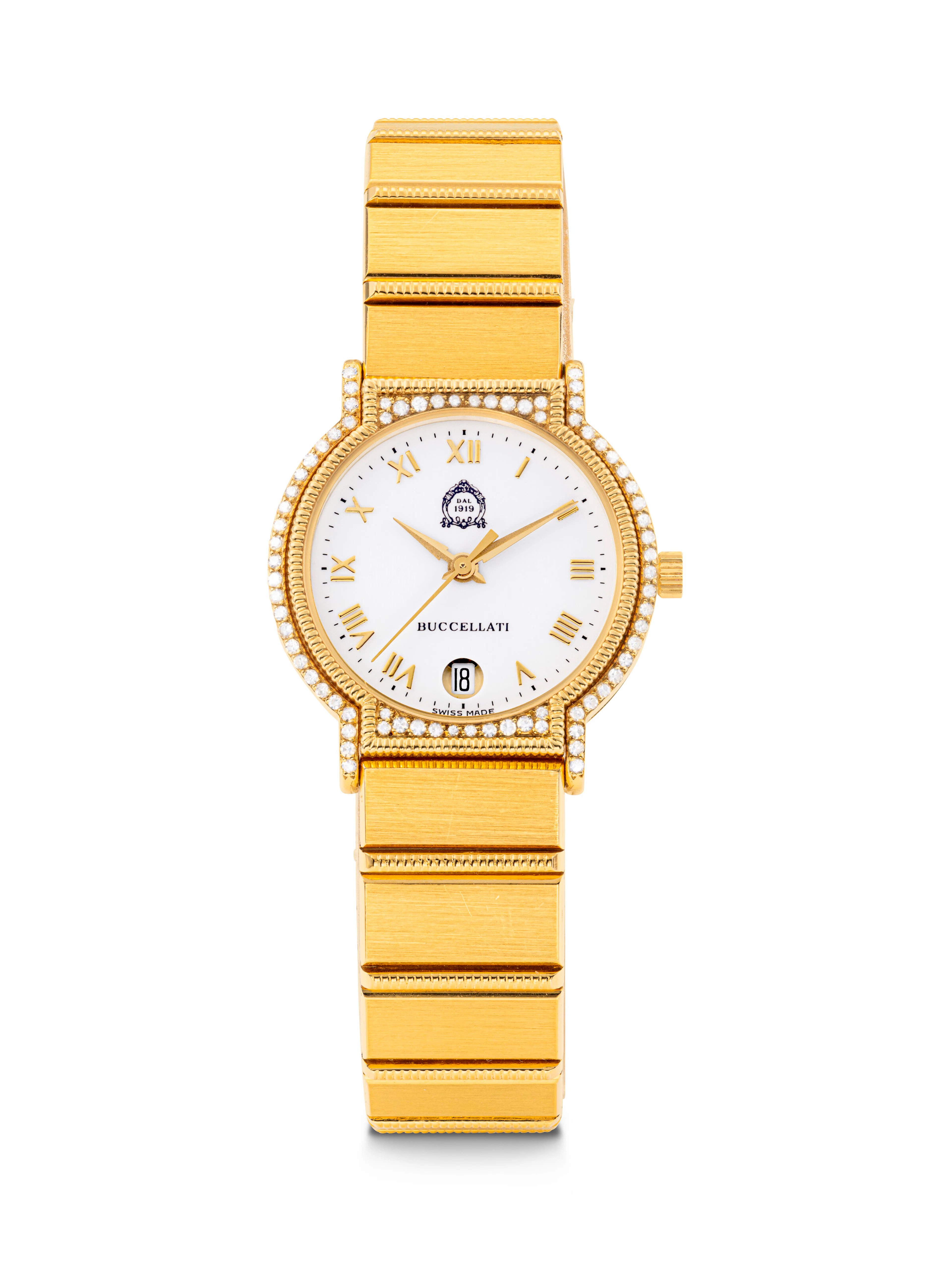 Buccellati, Lady’s Yellow Gold and Diamond-Set Bracelet Watch