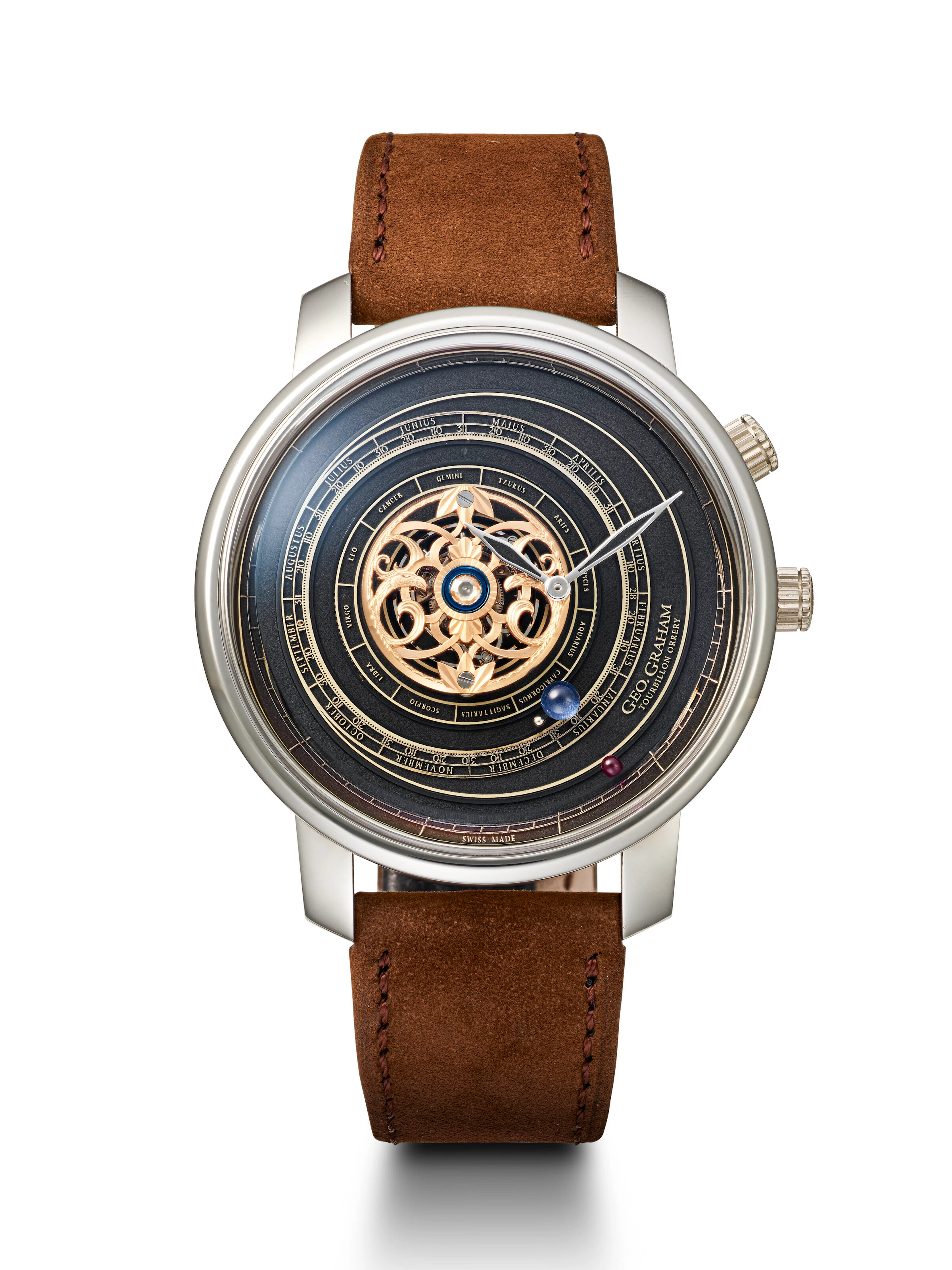 Graham, Unique Platinum 'Geo. Graham Orrery Tourbillon', Ref. 2Ggbx