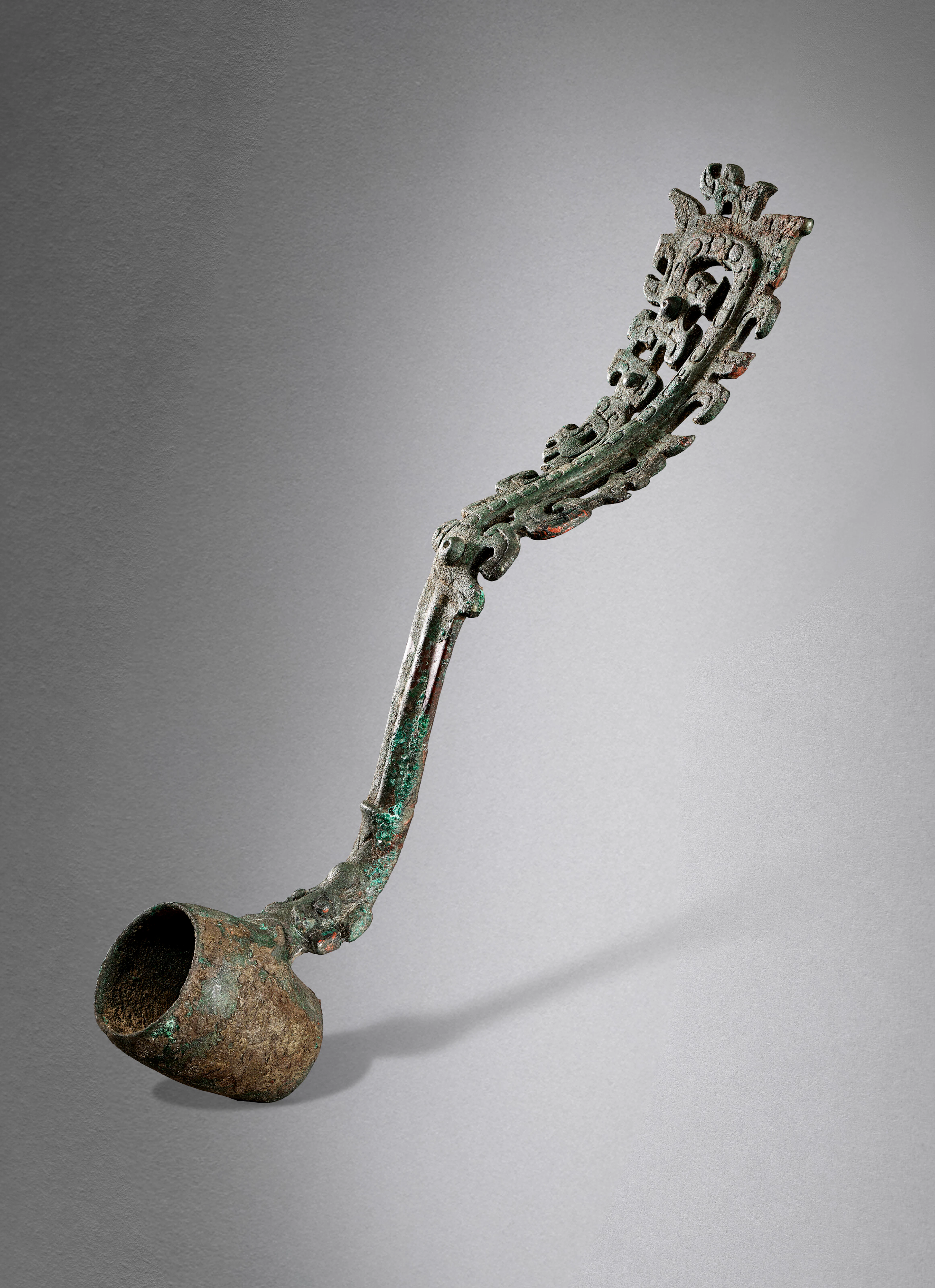 A RARE BRONZE RITUAL LADLE