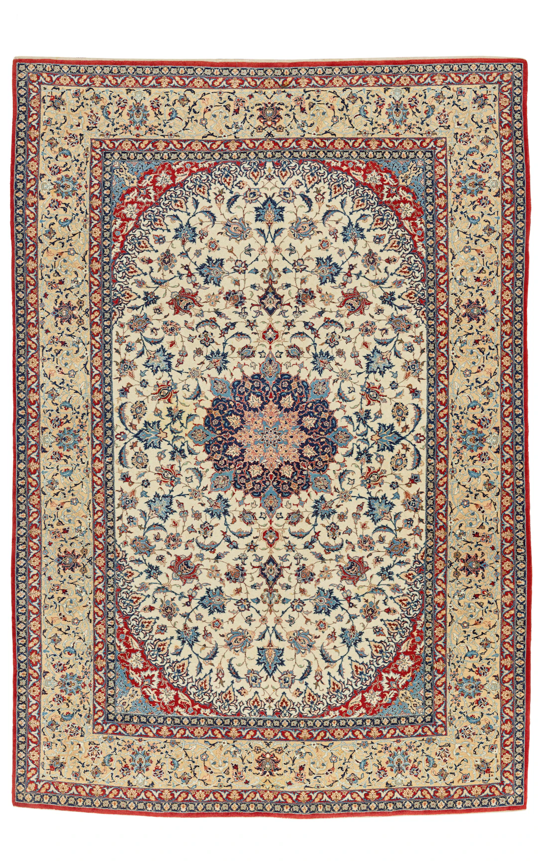 A Part-Silk Isfahan Rug
