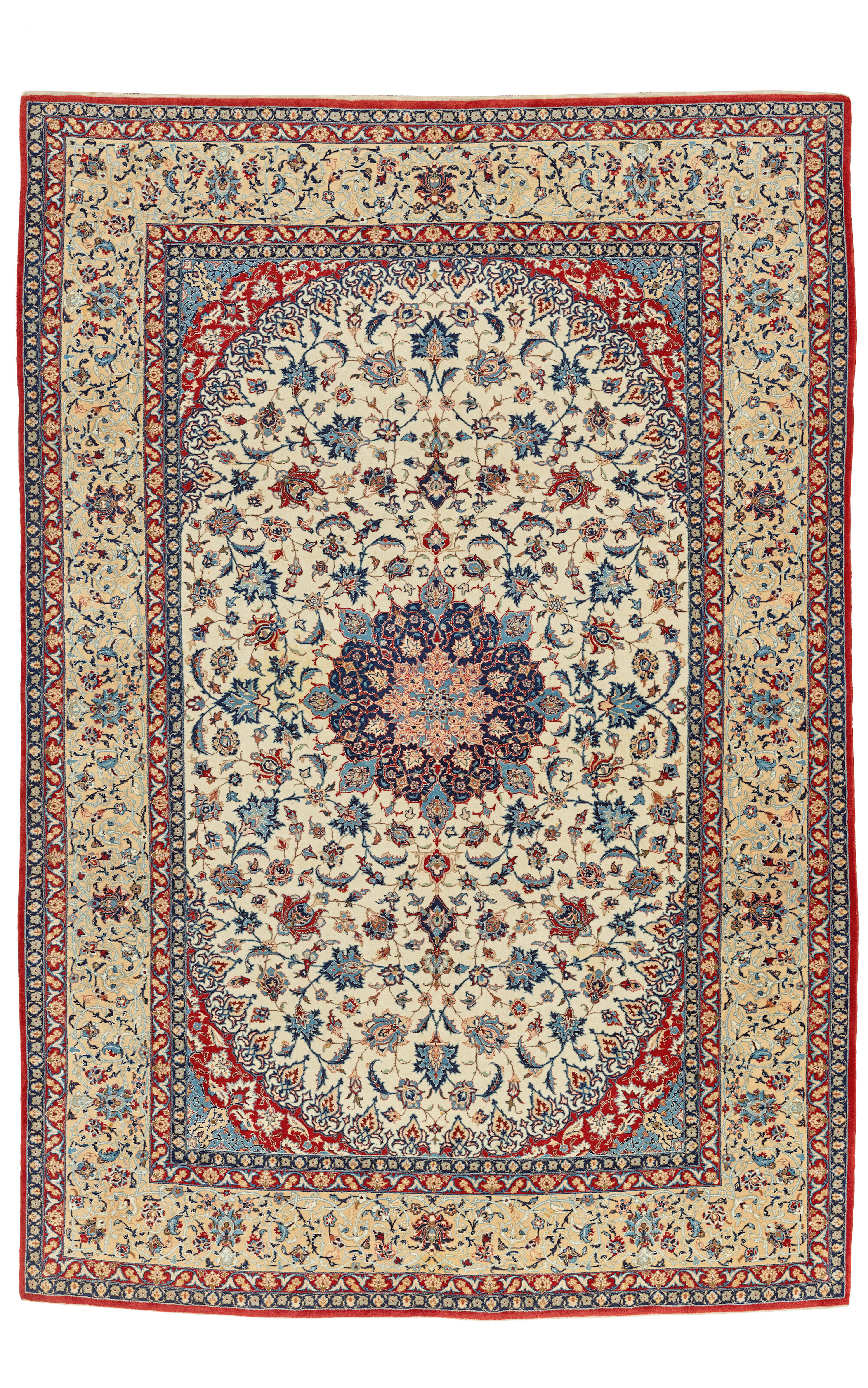 A Part-Silk Isfahan Rug