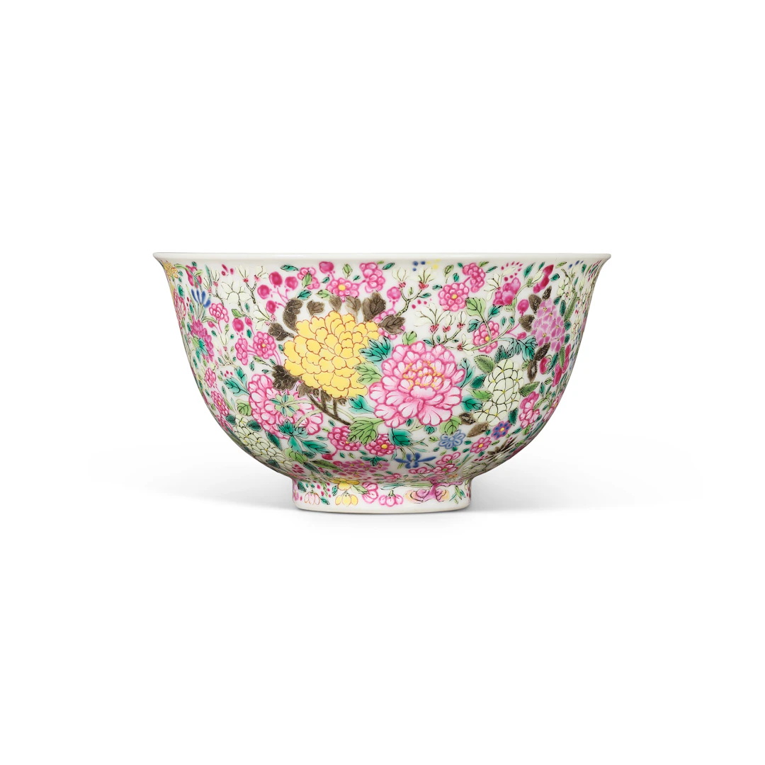 A Fine Rare Yangcai ' Millefleurs ' Bowl