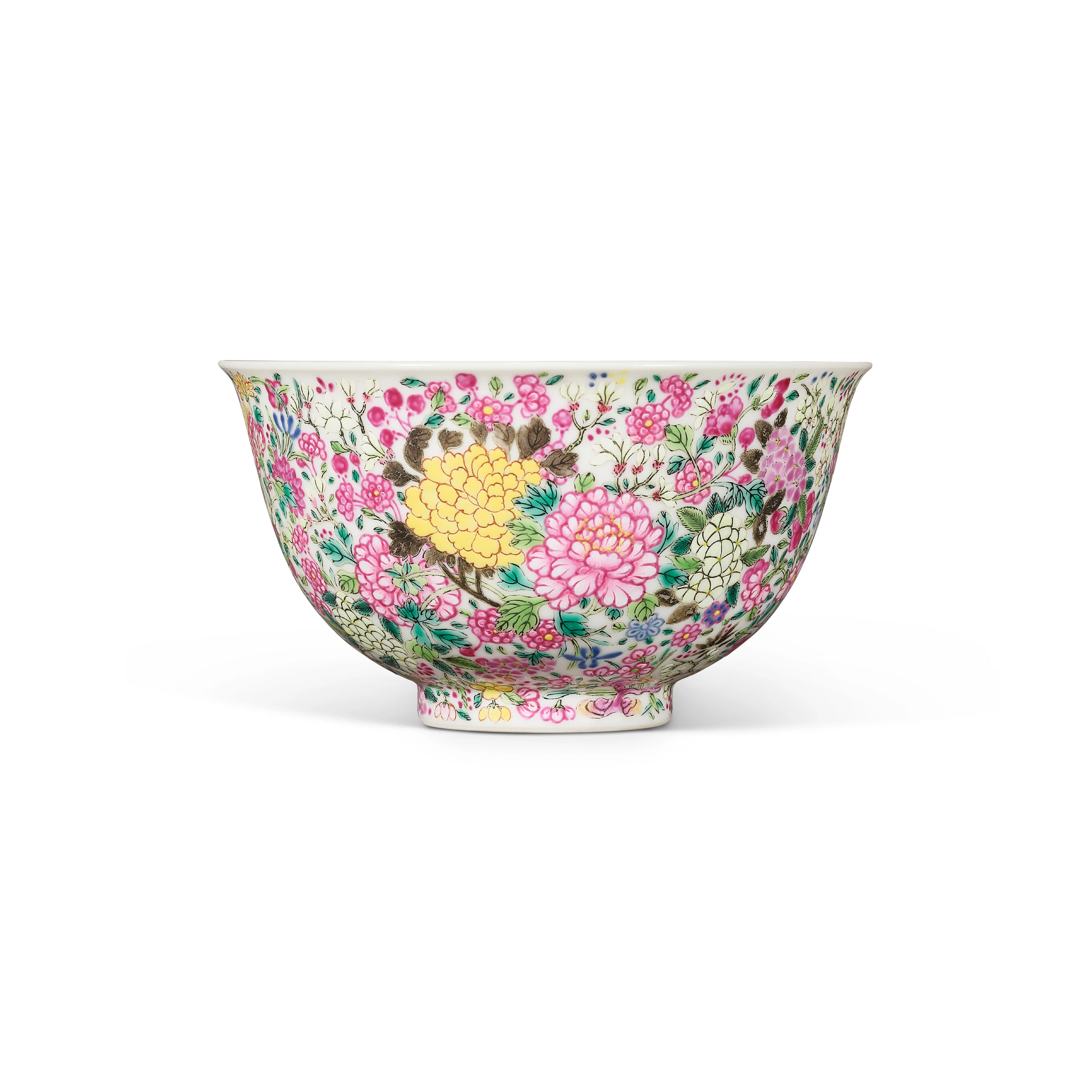 A Fine Rare Yangcai ' Millefleurs ' Bowl
