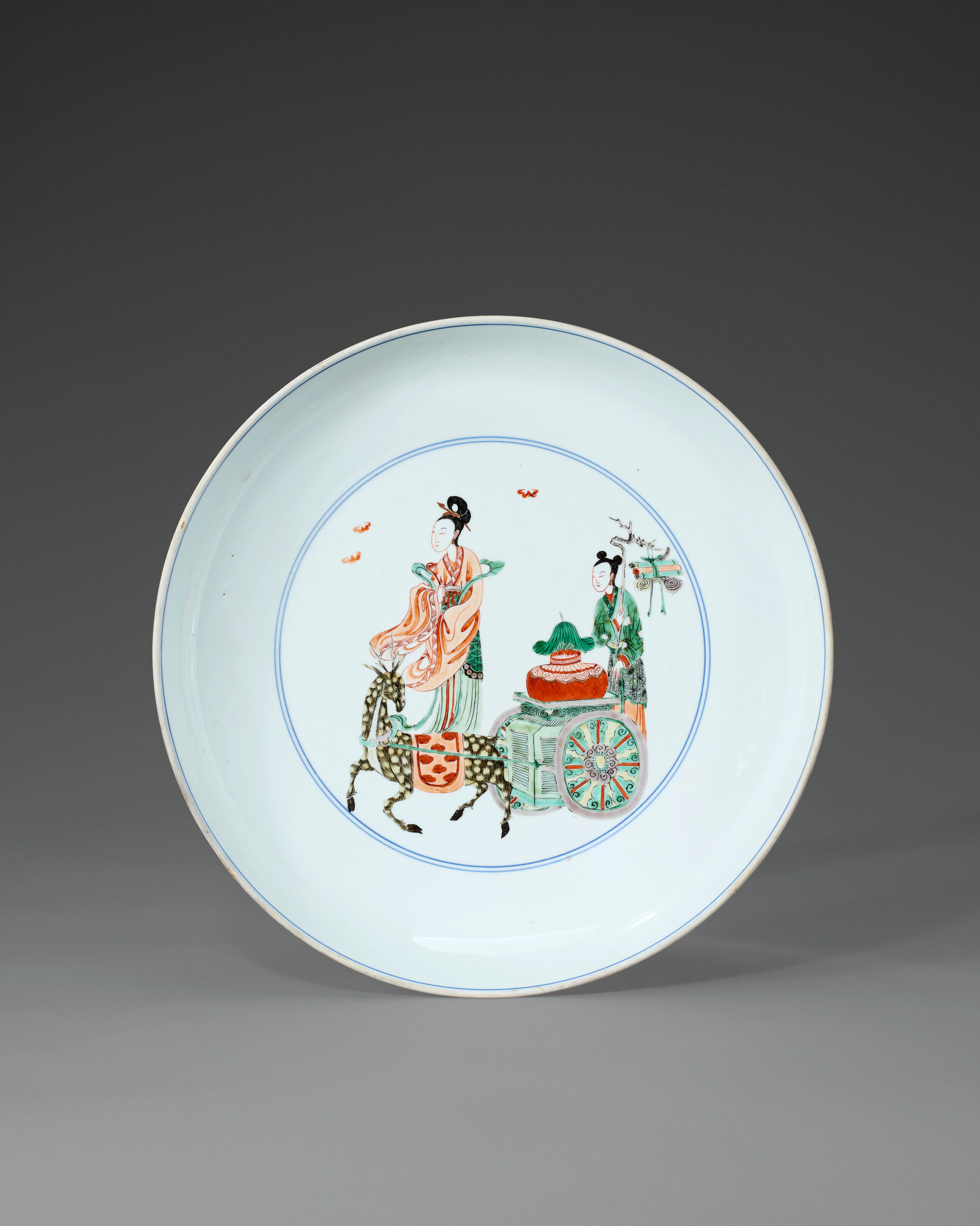 A Large Famille Verte 'Magu' Dish