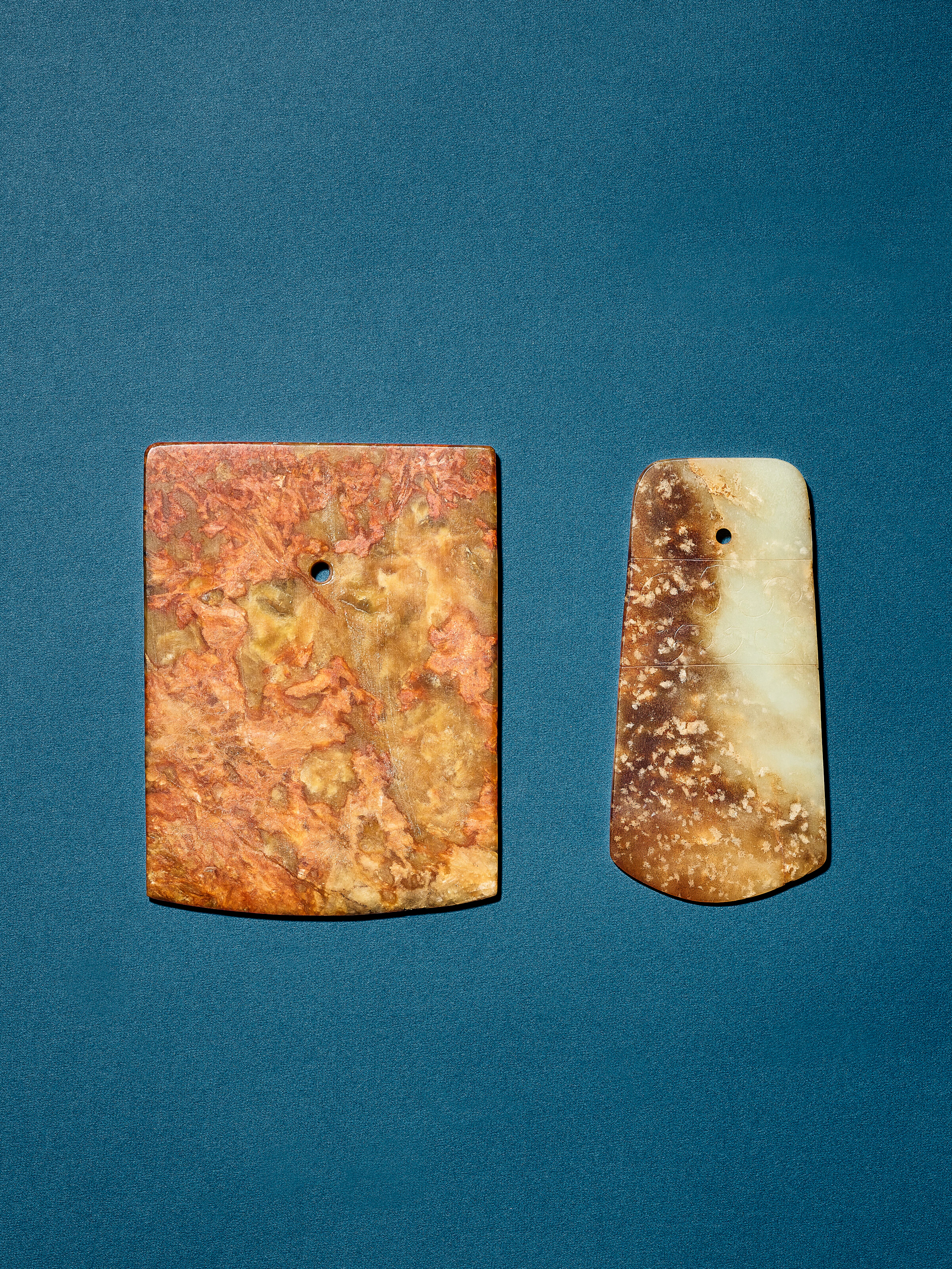 Two Jade Ceremonial Implements