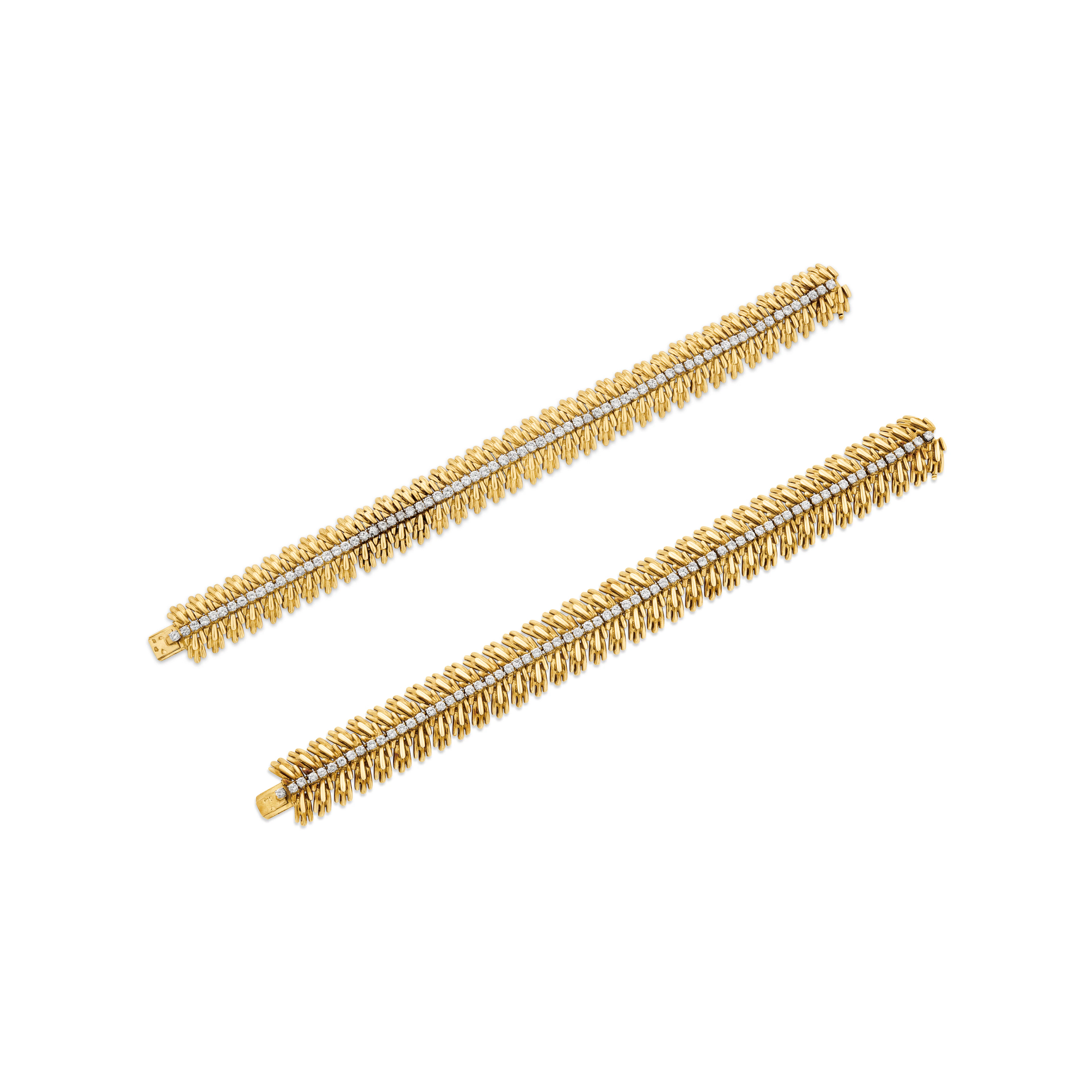 Boucheron Two Diamond and Gold Bracelets