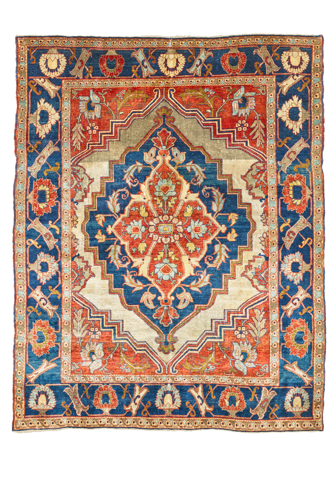 A Silk Heriz Rug