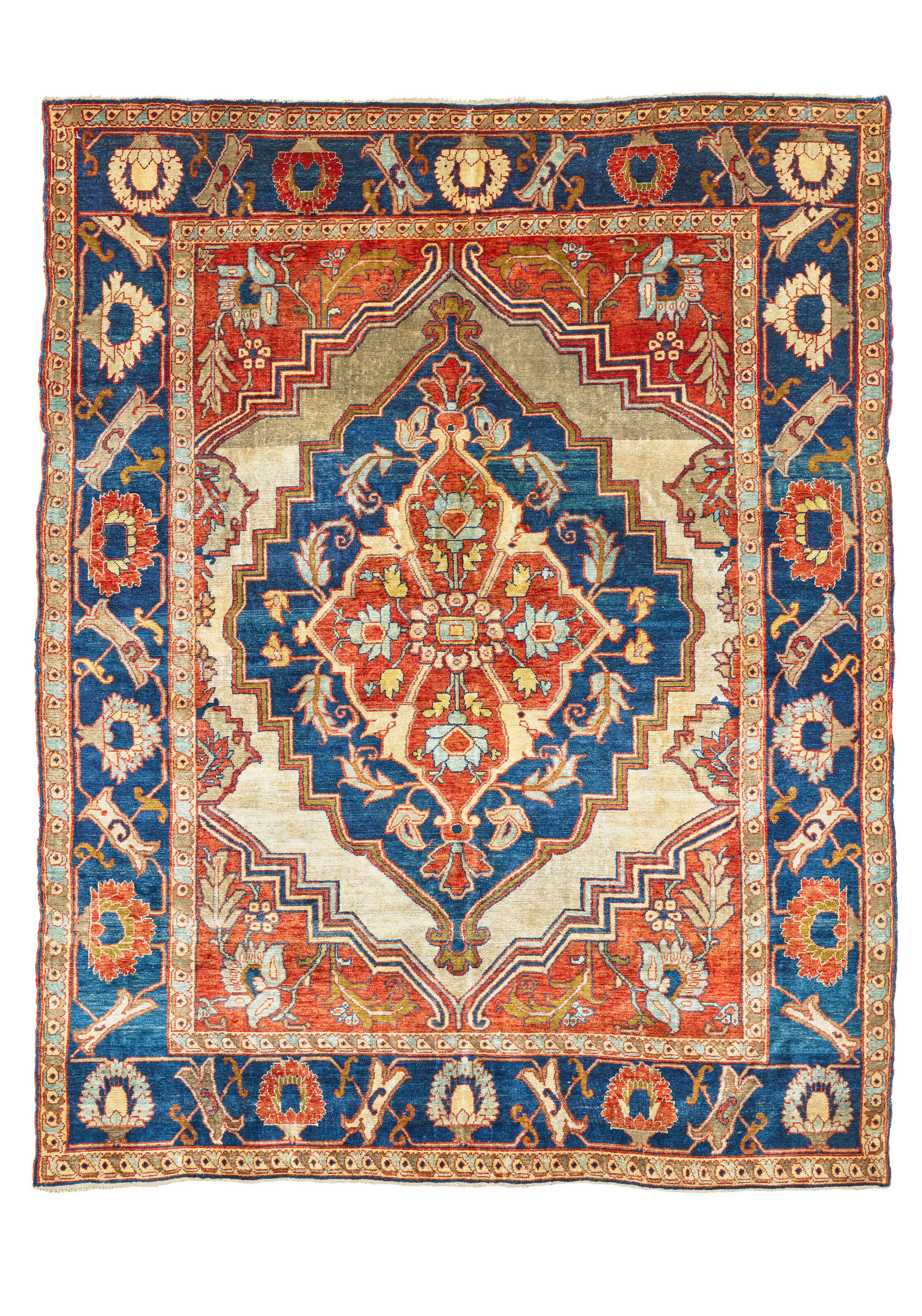 A Silk Heriz Rug