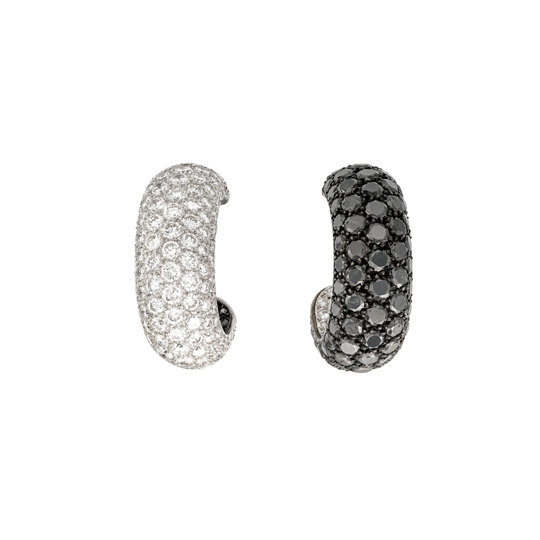 De Grisogono Pair of Diamond and Coloured Diamond Earrings