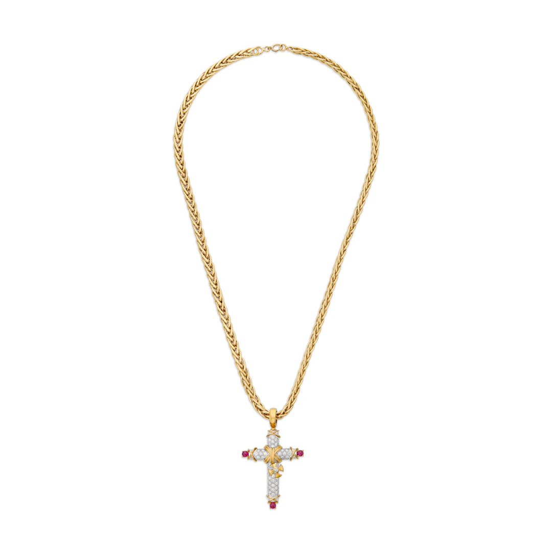 Tiffany & Co., Jean Schlumberger Ruby and Diamond Cross Pendant