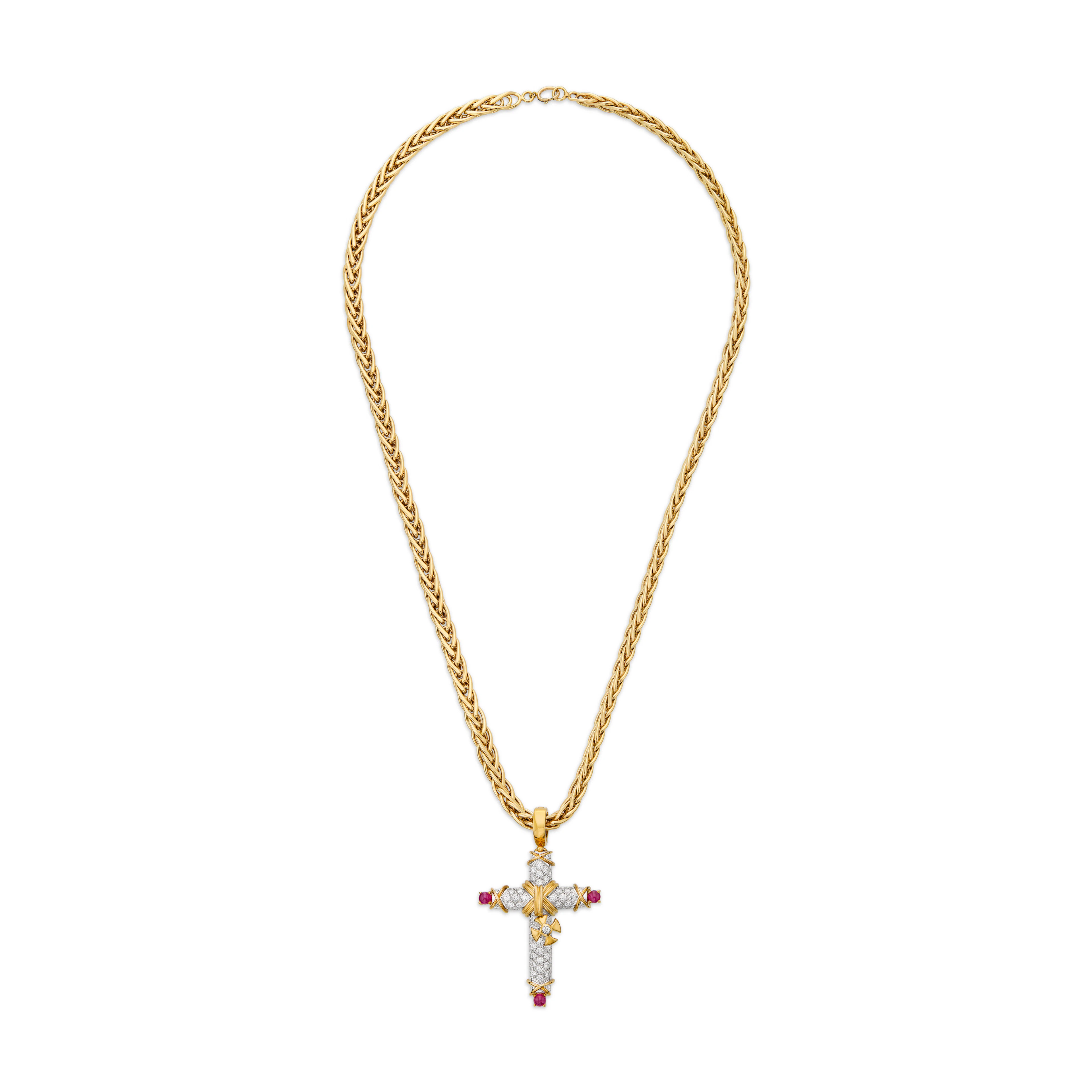 Tiffany & Co., Jean Schlumberger Ruby and Diamond Cross Pendant