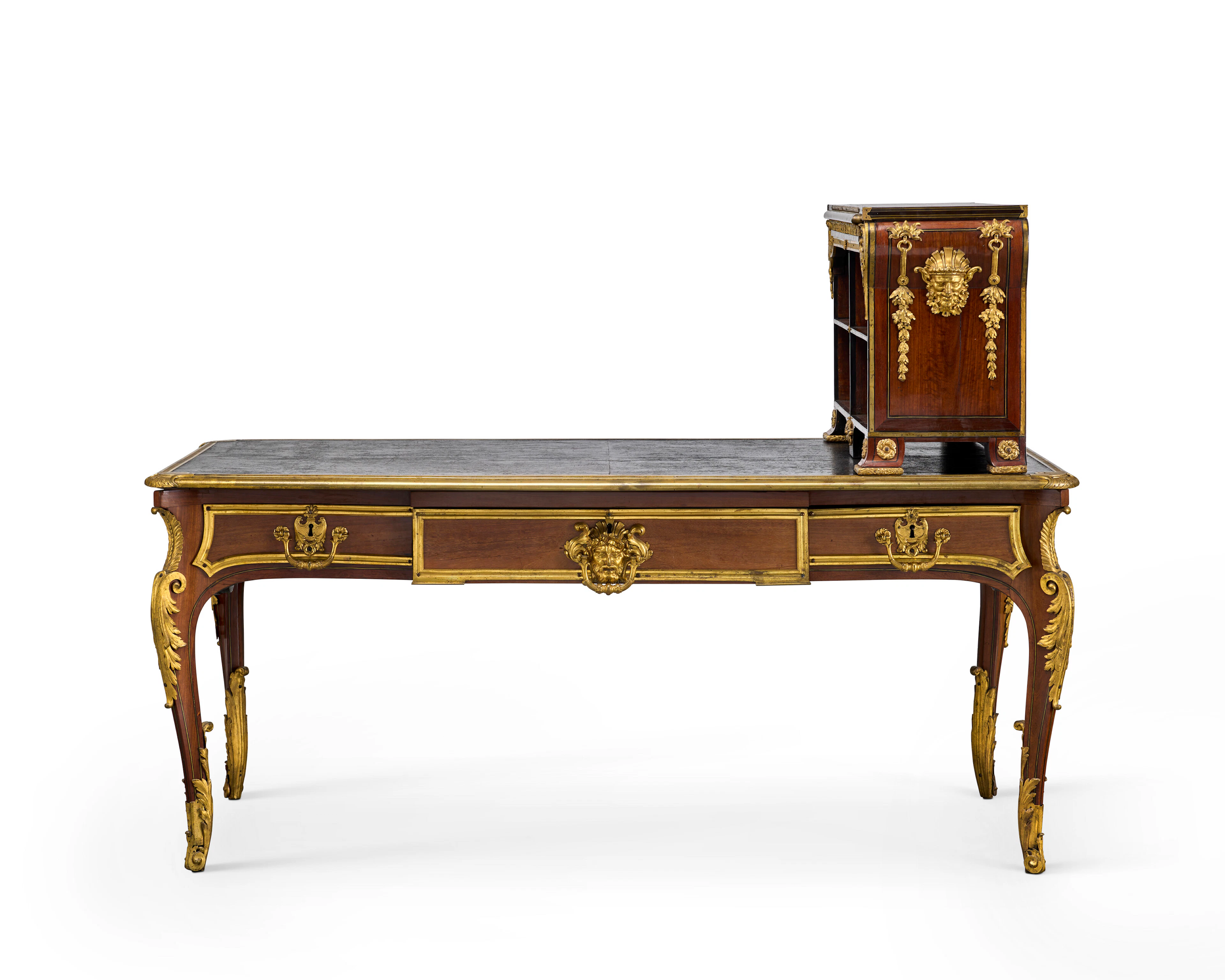 Bureau Plat Et Son Cartonnier D'époque Louis Xiv