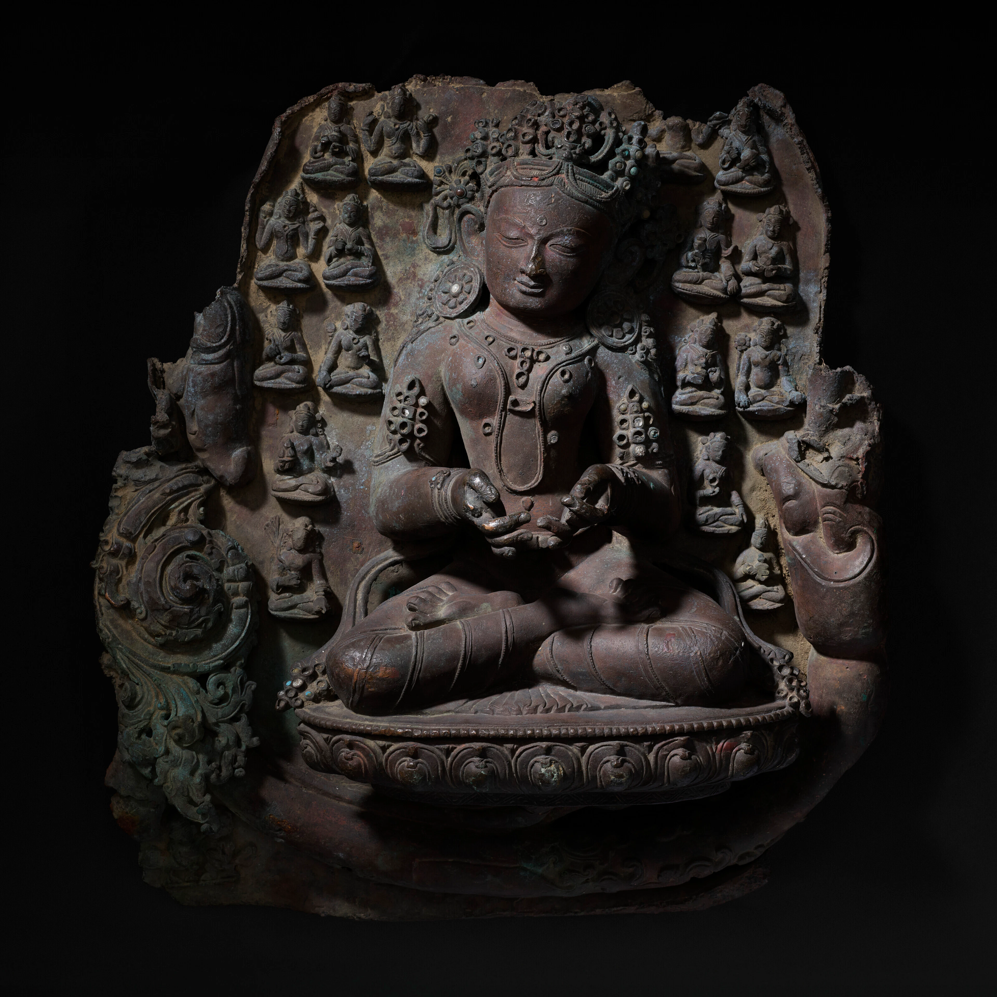A COPPER ALLOY PANEL OF BHUMIDEVI DRIDHA
