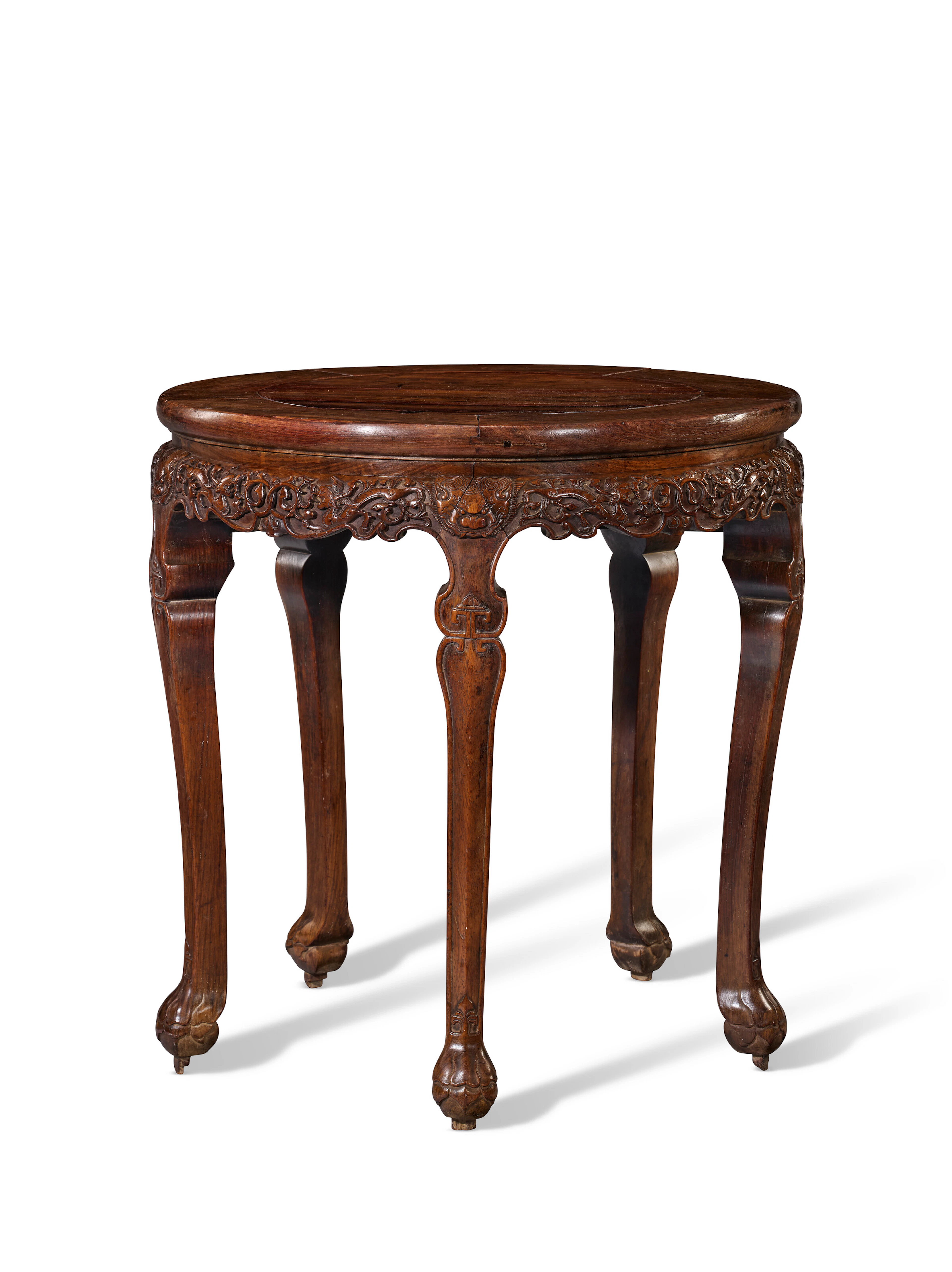 An Exceptional and Important Large Huanghuali Circular Incense Stand