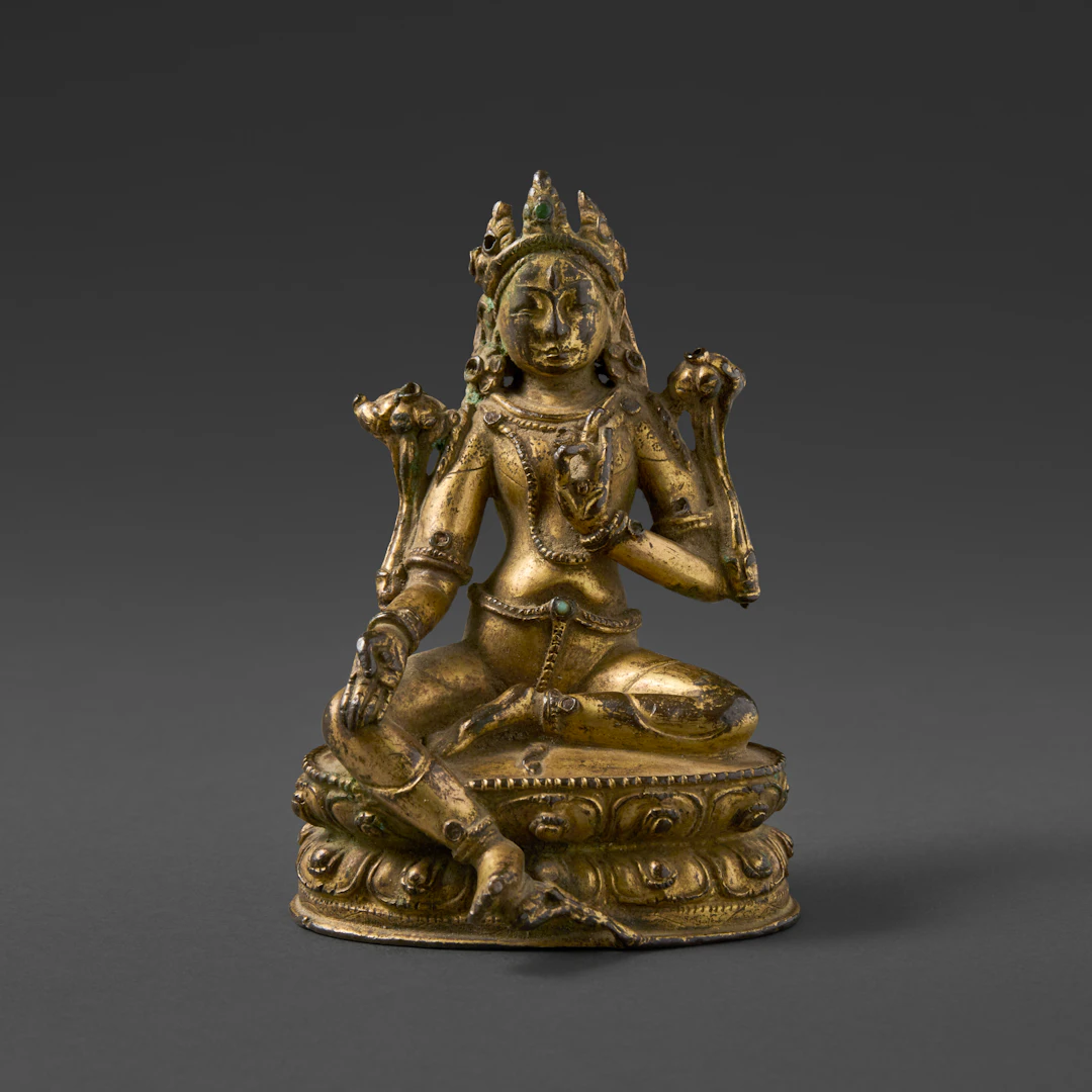 A Gilt Copper Alloy Figure of Syamatara