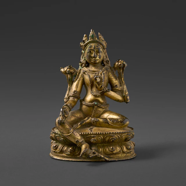 A Gilt Copper Alloy Figure of Syamatara