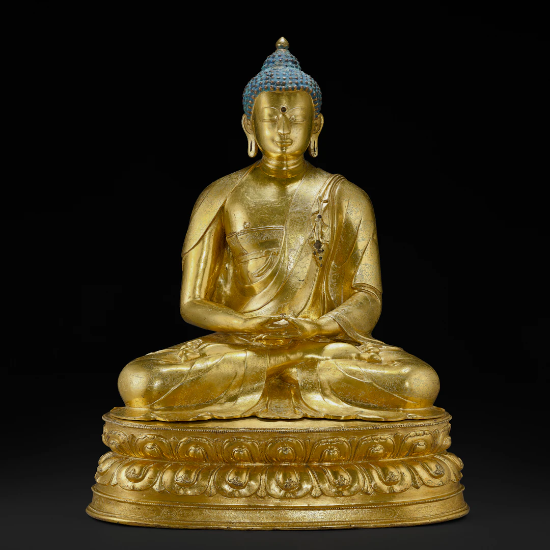 A Gilt Copper Alloy Figure of Amitabha