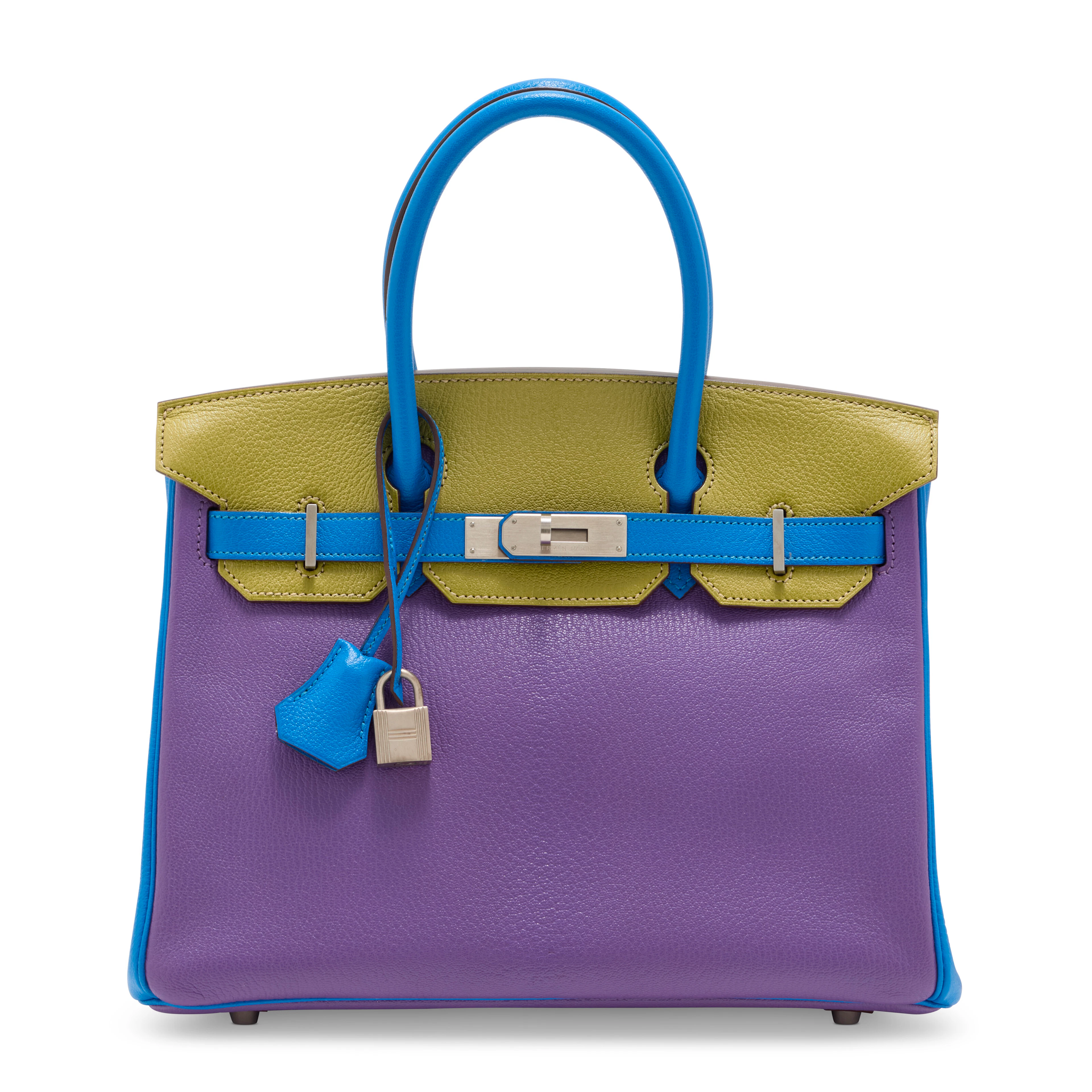 A Special Order Vert Anis, Parme & Bleu Hydra Chèvre Leather Birkin