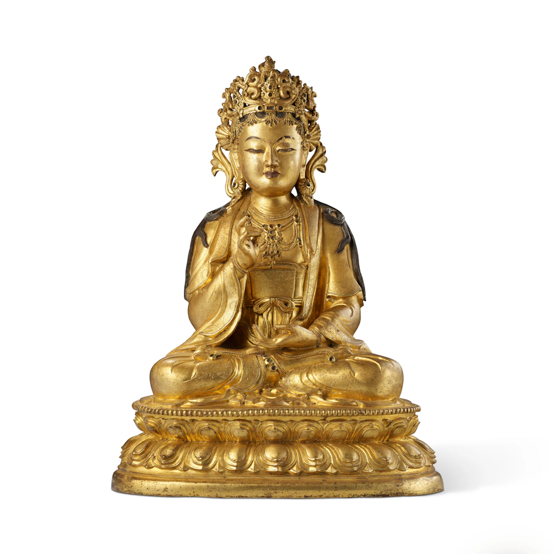 A Gilt-Bronze Figure of a Seated Avalokiteshvara