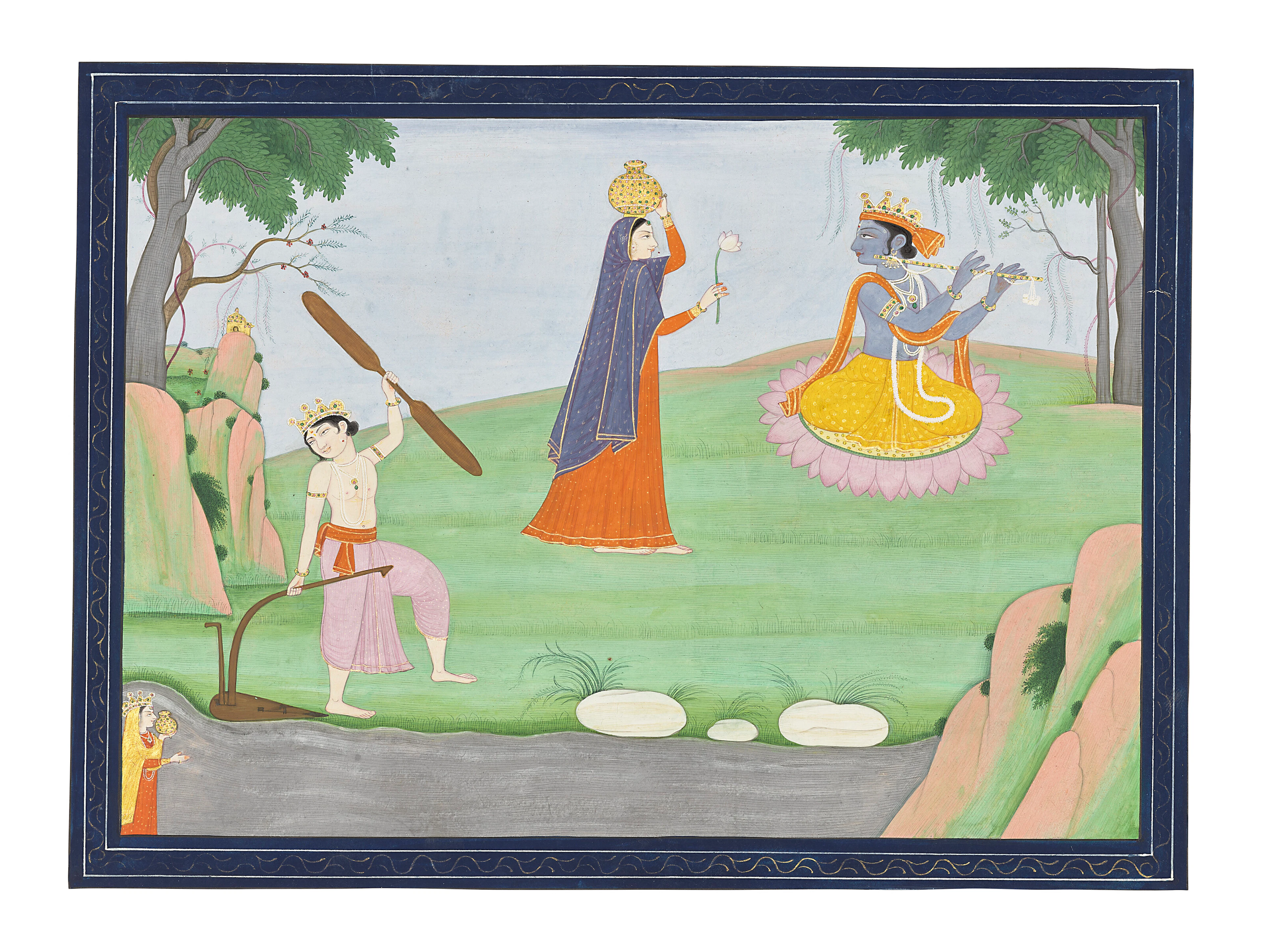Balarama Diverts the River Yamuna with His Plough