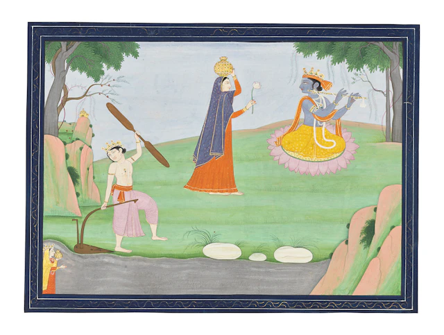 Balarama Diverts the River Yamuna with His Plough
