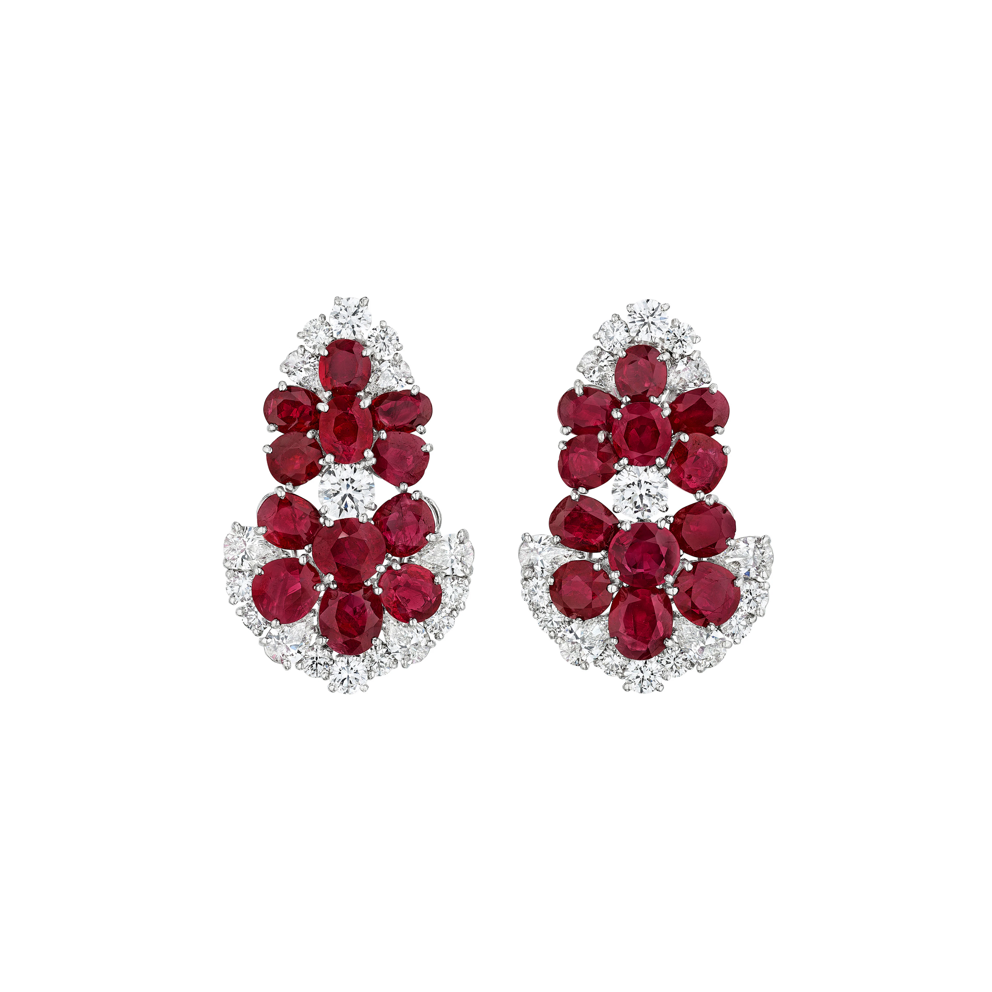BULGARI RUBY AND DIAMOND EARRINGS