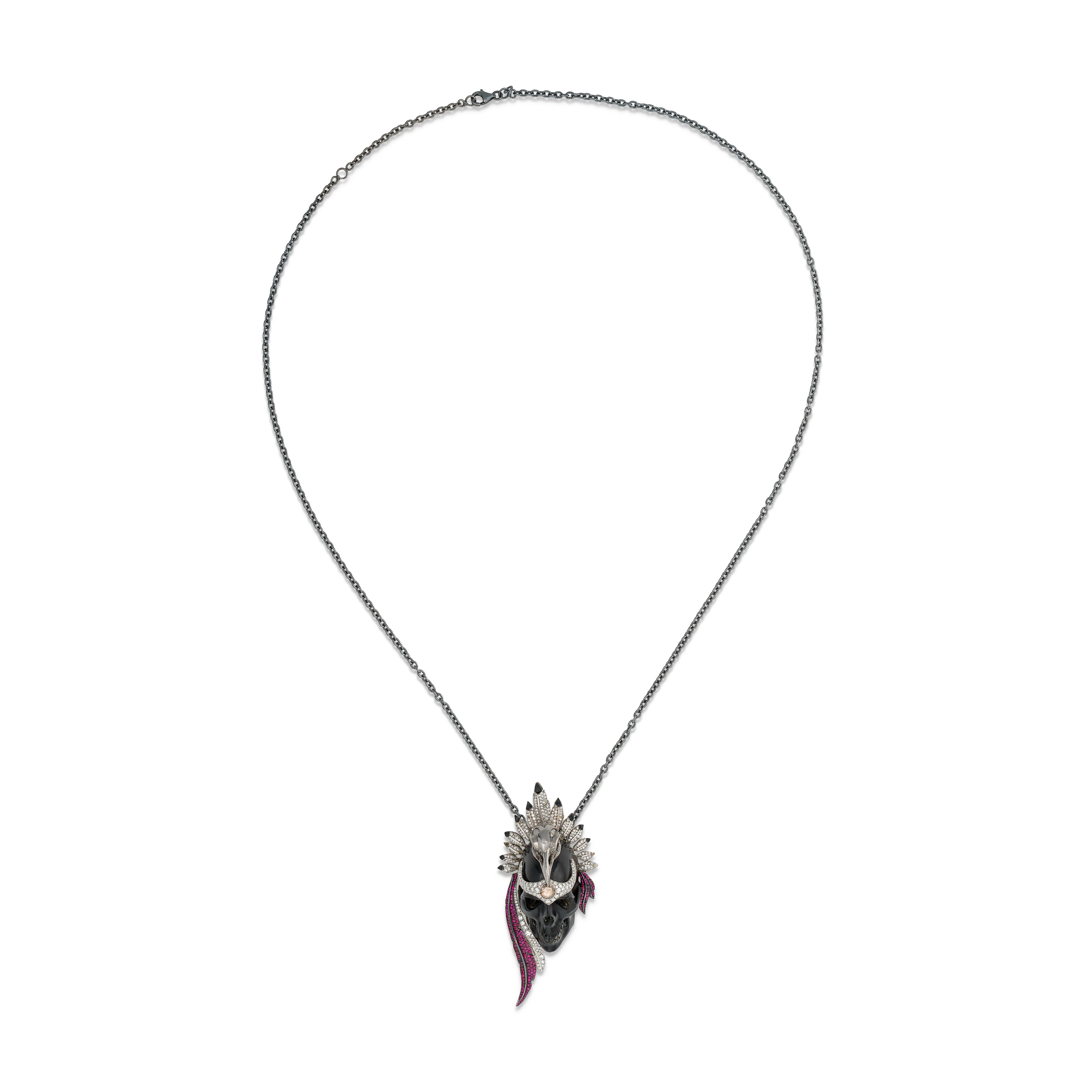 Theodoros Multi-Gem Skull Brooch/Pendant