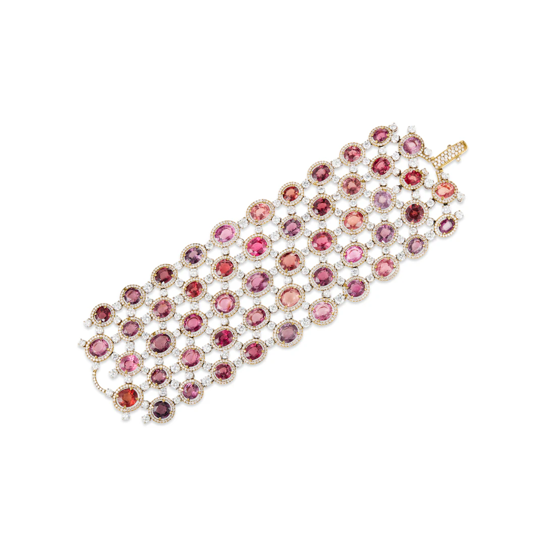 David Morris Spinel and Diamond Bracelet