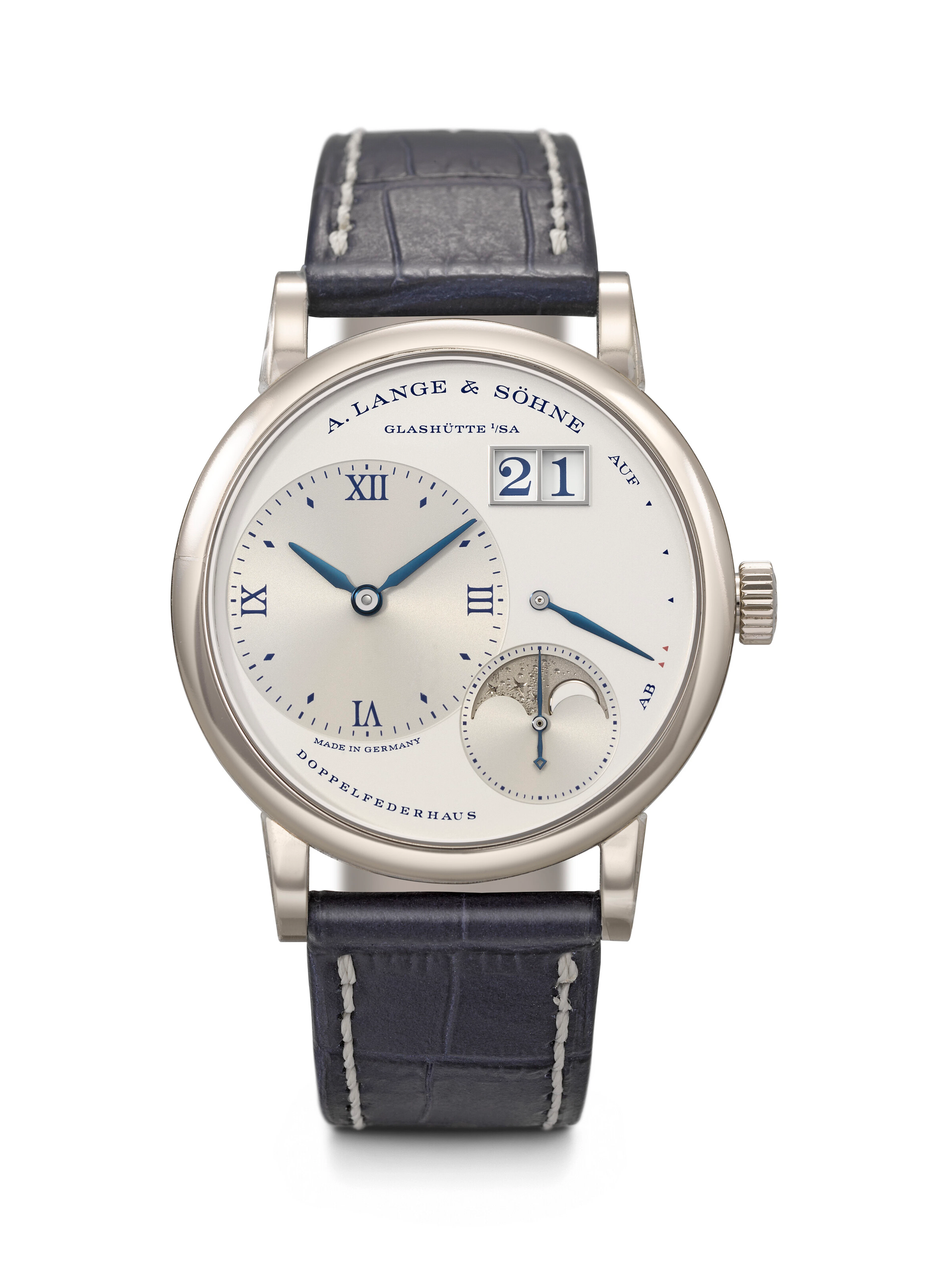 A. Lange & söhne. A Desirable 18K White Gold Limited Edition Wristwatch